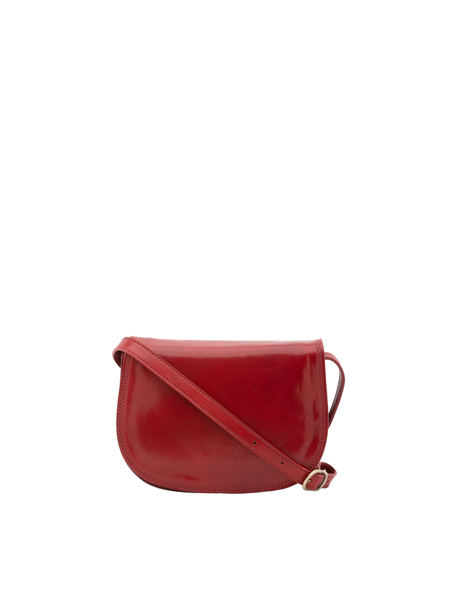 Crossbody bag I Fratelli Women Genuine leather -Rosso Rosso