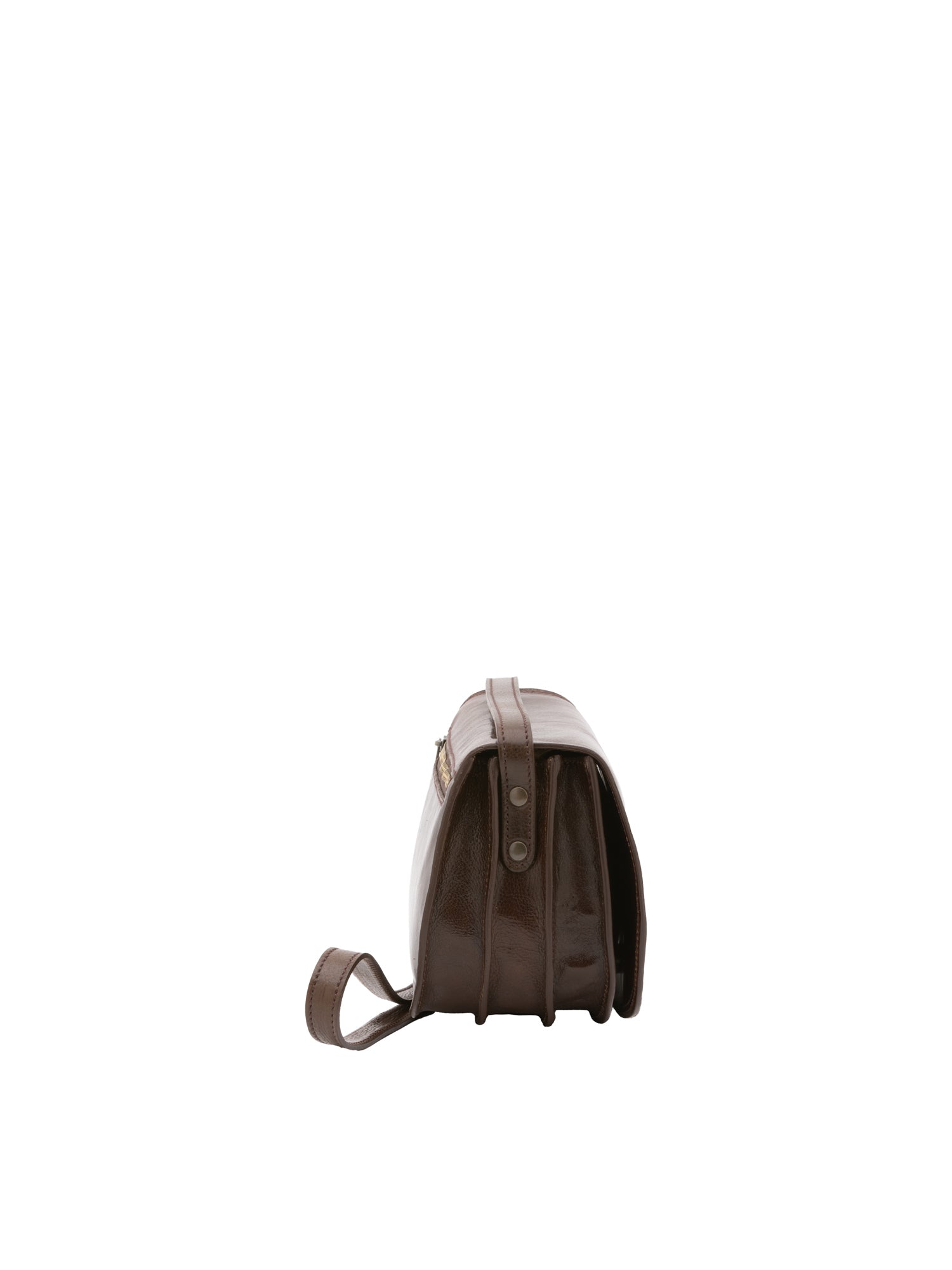 Crossbody bag I Fratelli Women Genuine leather -Rosso Testa di moro
