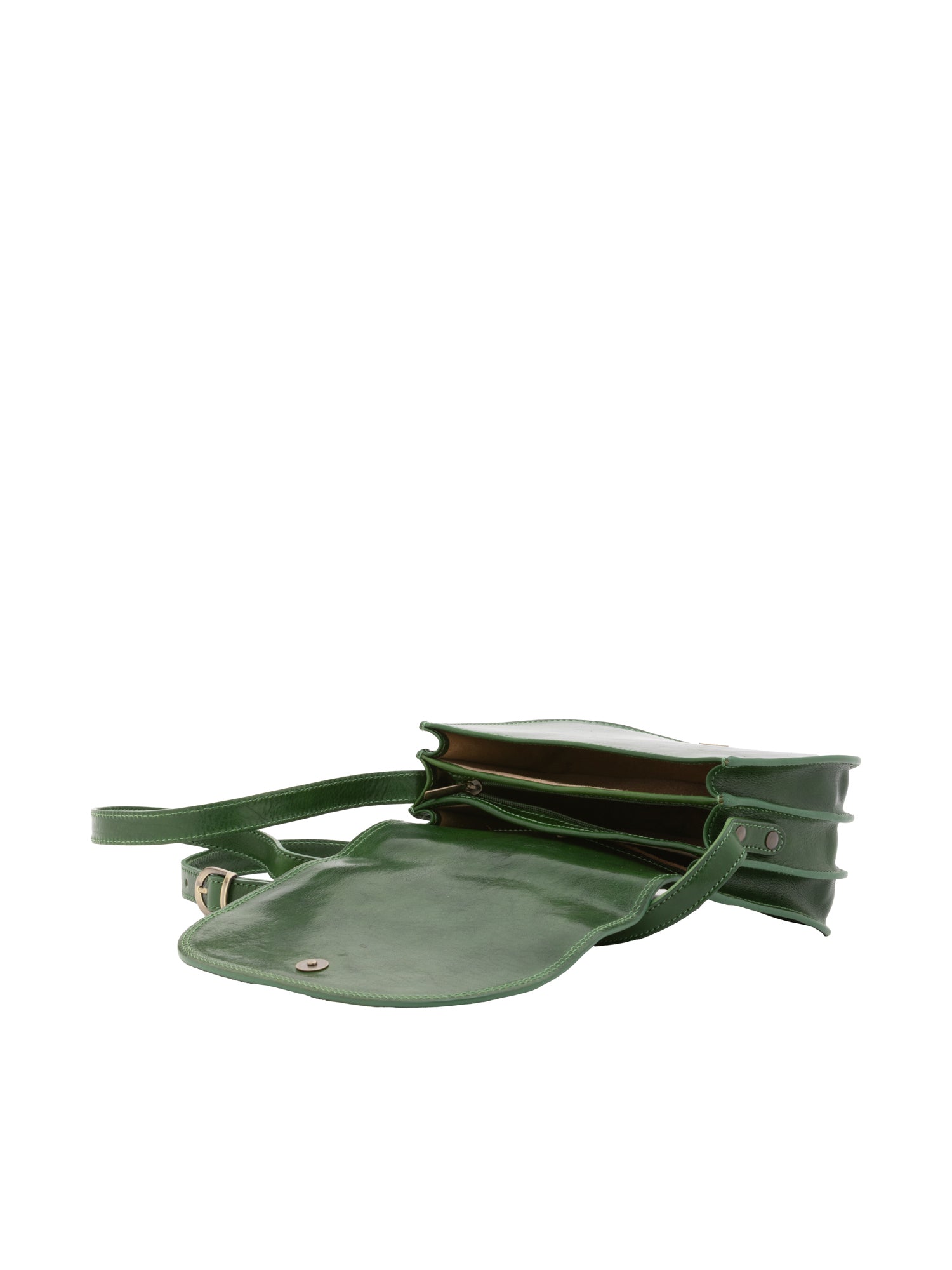 Crossbody bag I Fratelli Women Genuine leather -Rosso Verde