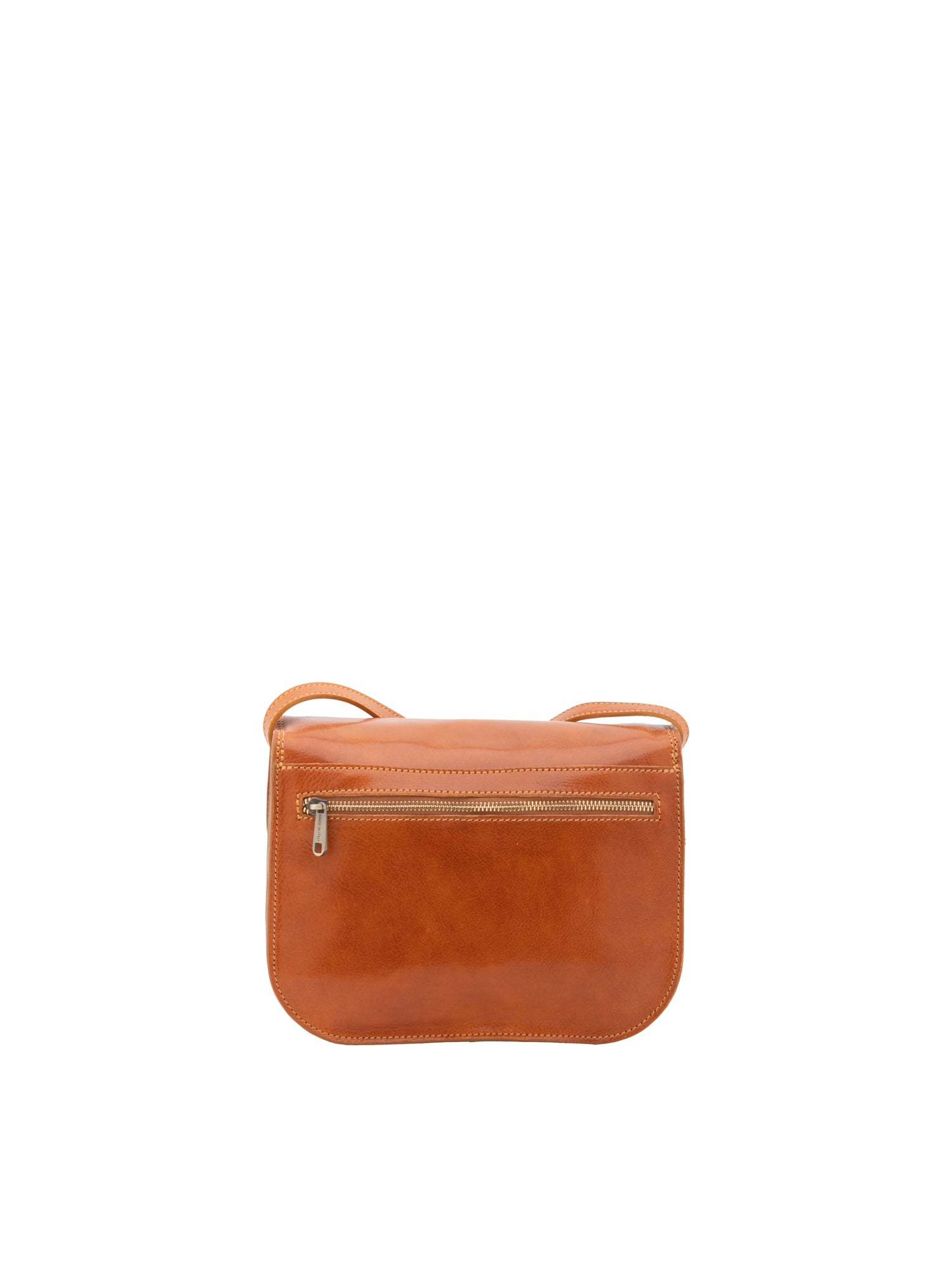 Crossbody bag I Fratelli Women Genuine leather -Rosso Cognac