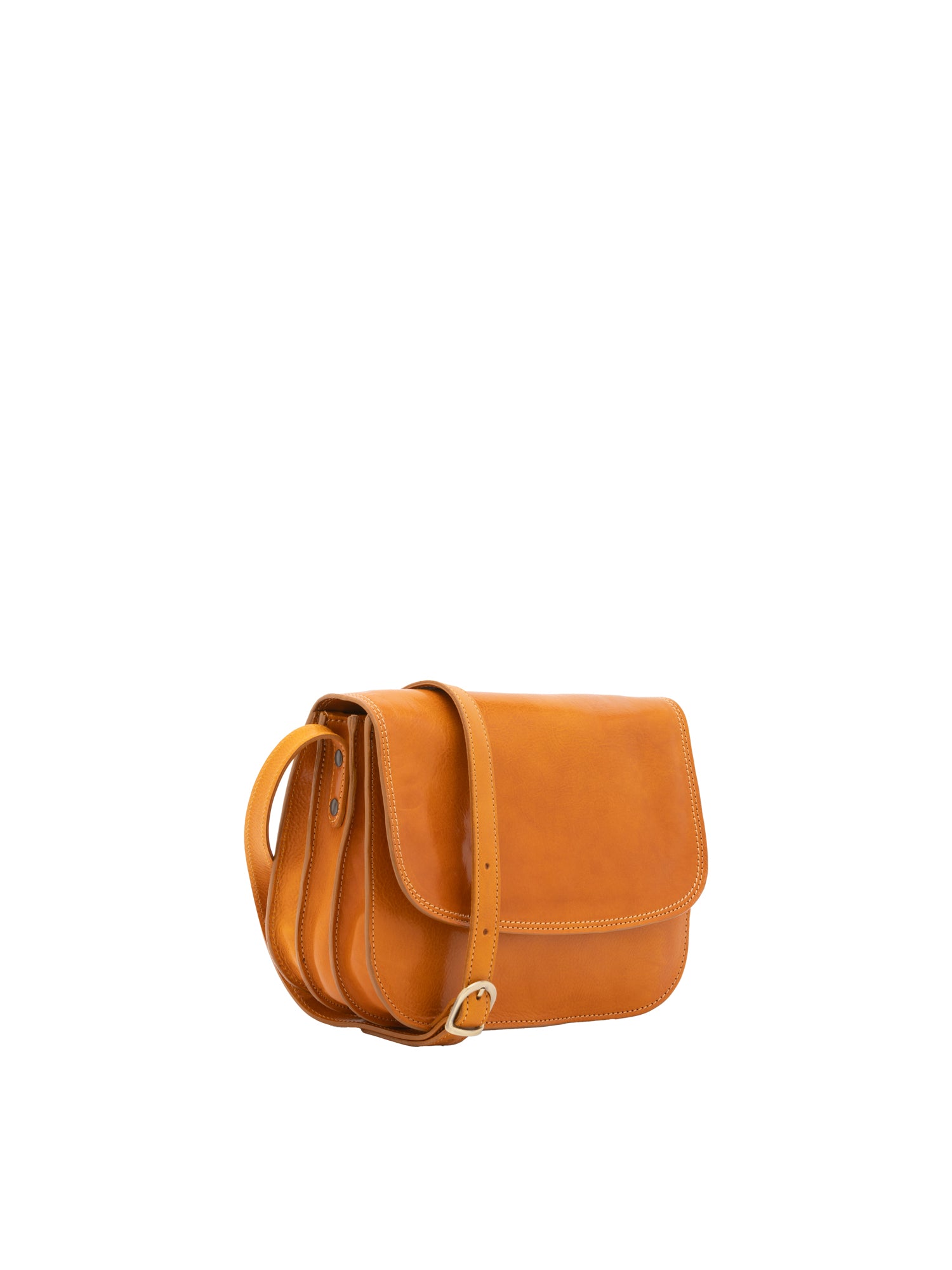 Crossbody bag I Fratelli Women Genuine leather -Rosso Giallo