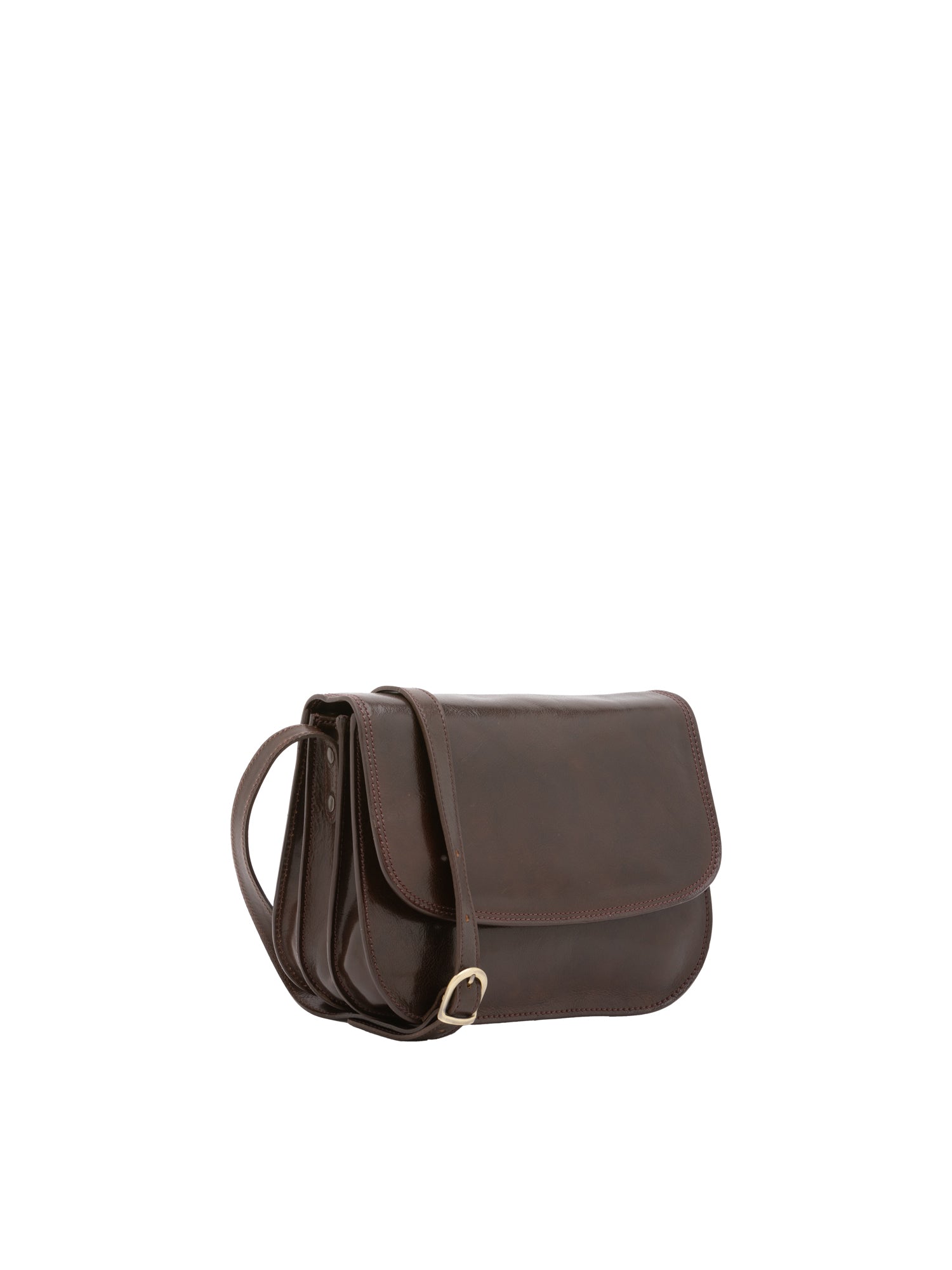 Crossbody bag I Fratelli Women Genuine leather -Rosso Testa di moro