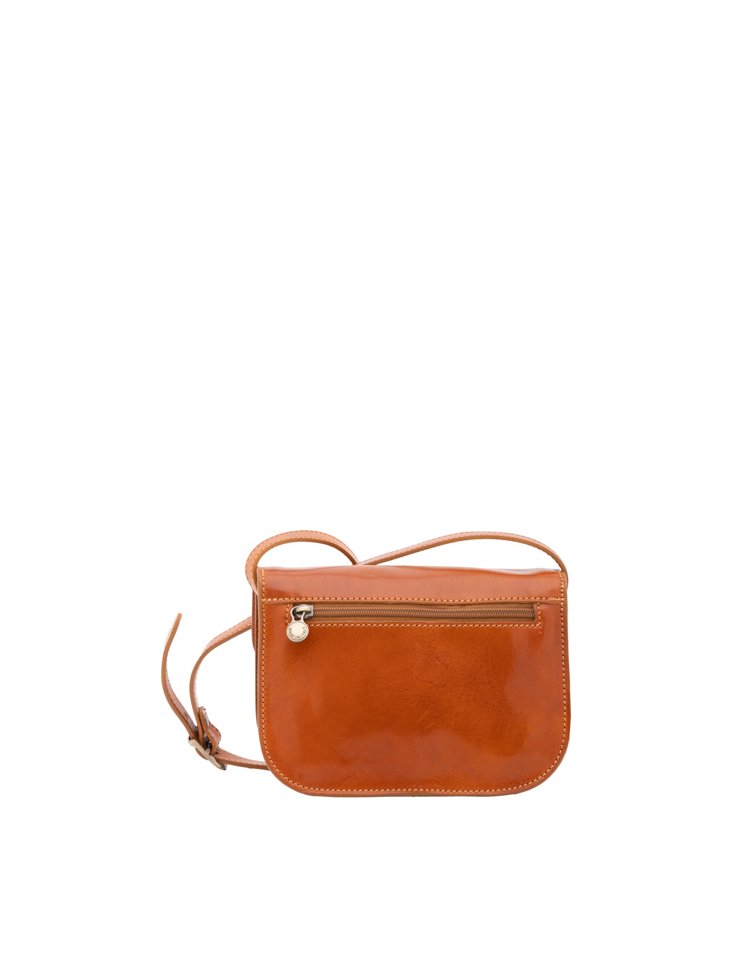 Crossbody bag I Fratelli Women Genuine leather -Rosso Cognac