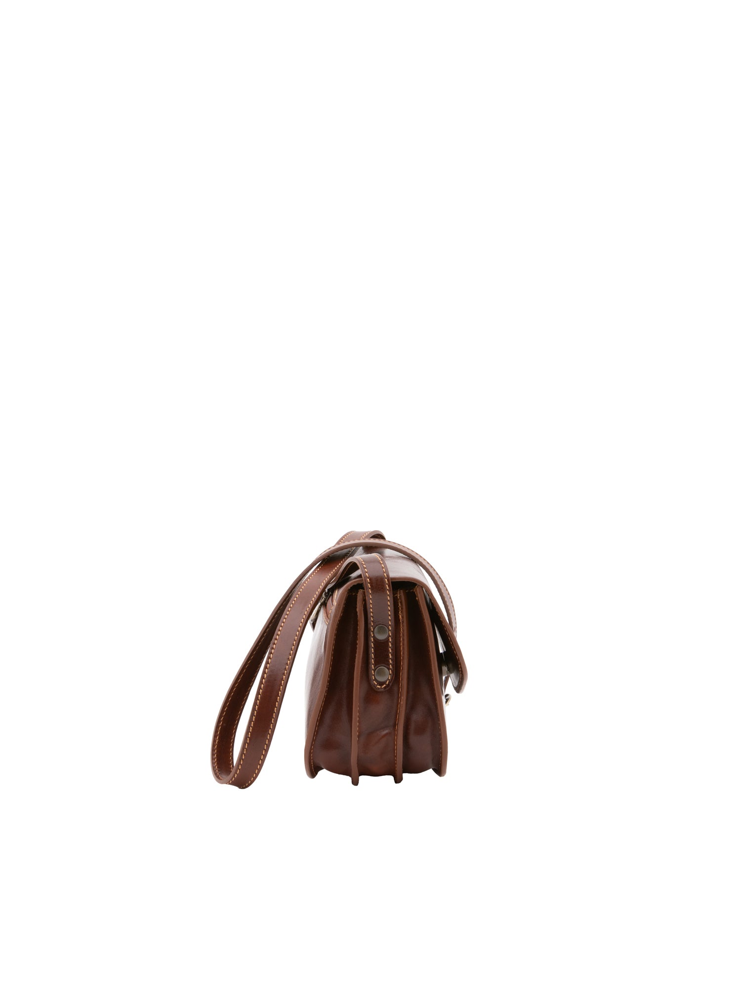 Crossbody bag I Fratelli Women Genuine leather -Rosso Marrone