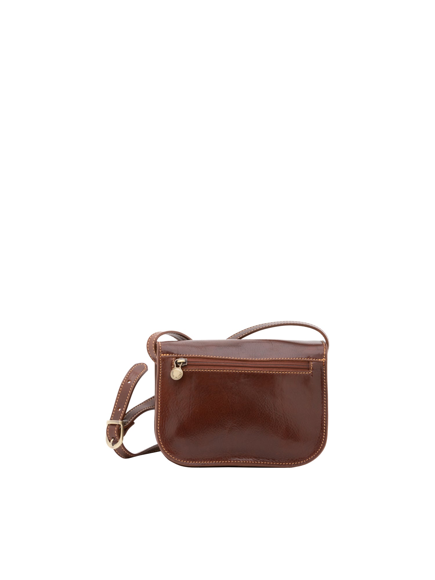 Crossbody bag I Fratelli Women Genuine leather -Rosso Marrone