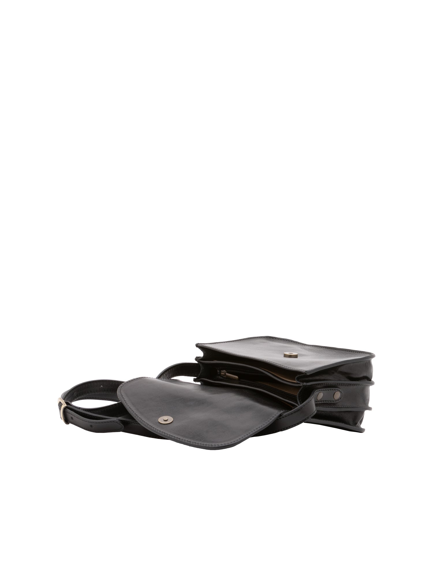 Crossbody bag I Fratelli Women Genuine leather -Rosso Nero