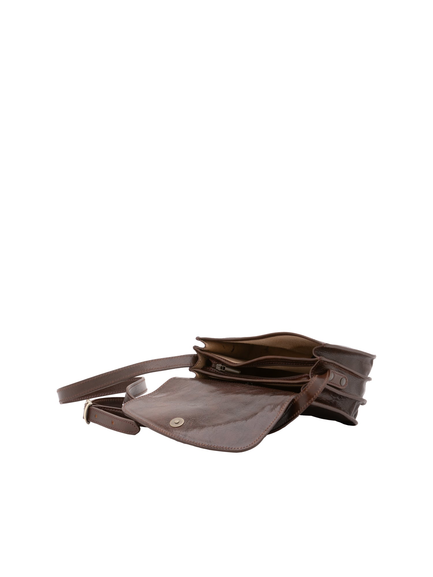 Crossbody bag I Fratelli Women Genuine leather -Rosso Testa di moro