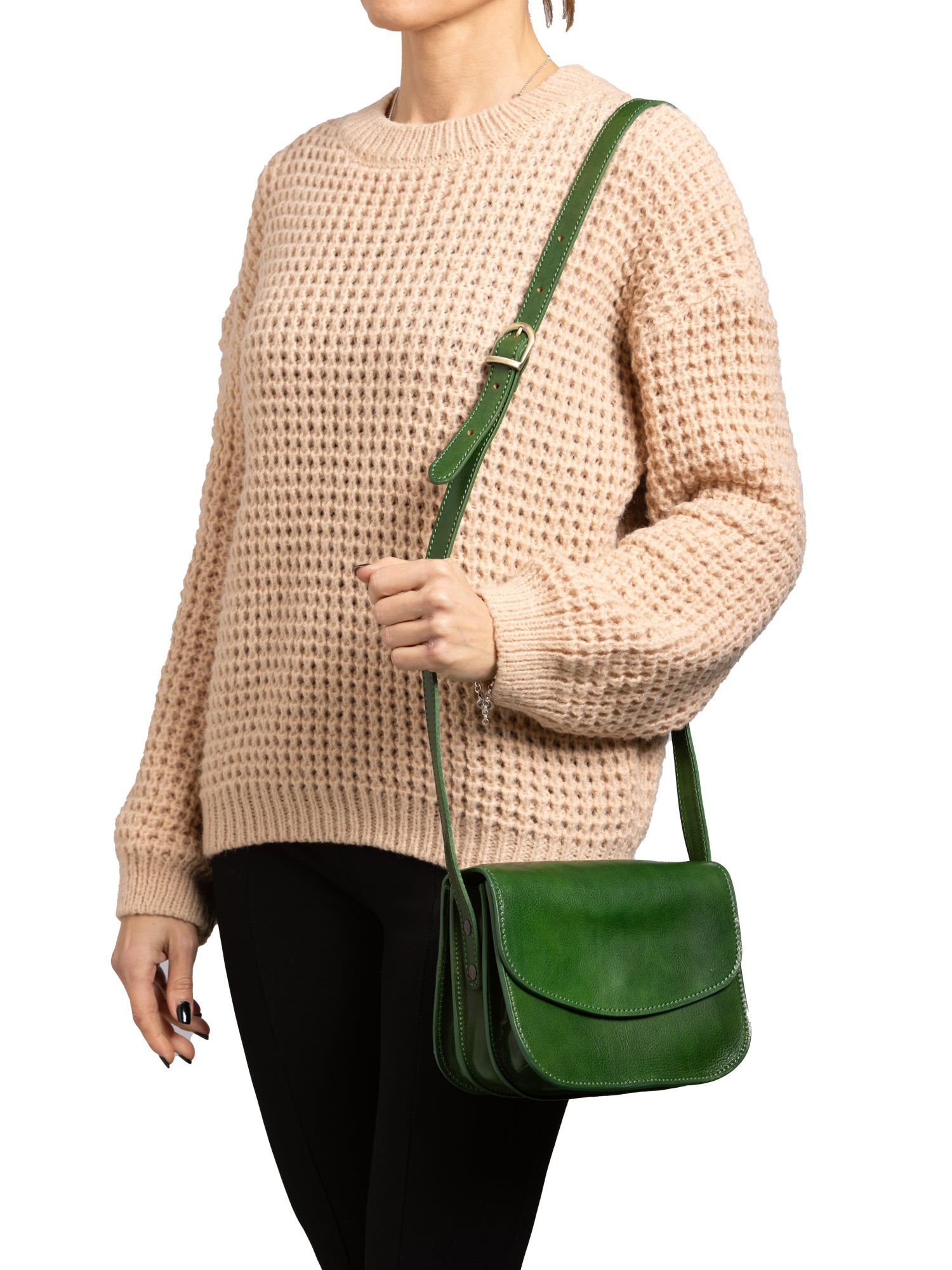 Crossbody bag I Fratelli Women Genuine leather -Rosso Verde