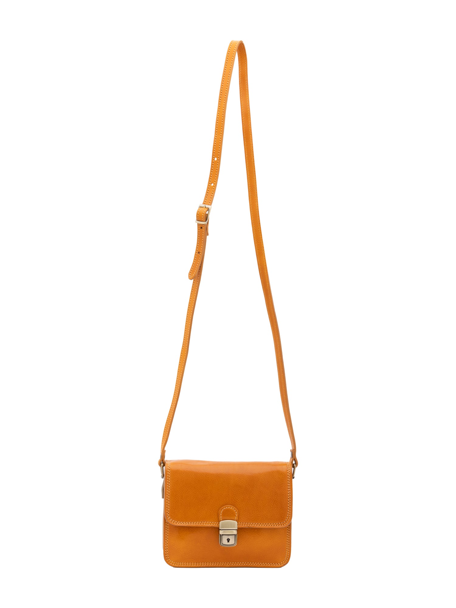 Crossbody bag I Fratelli Women Genuine leather -Rosso Giallo
