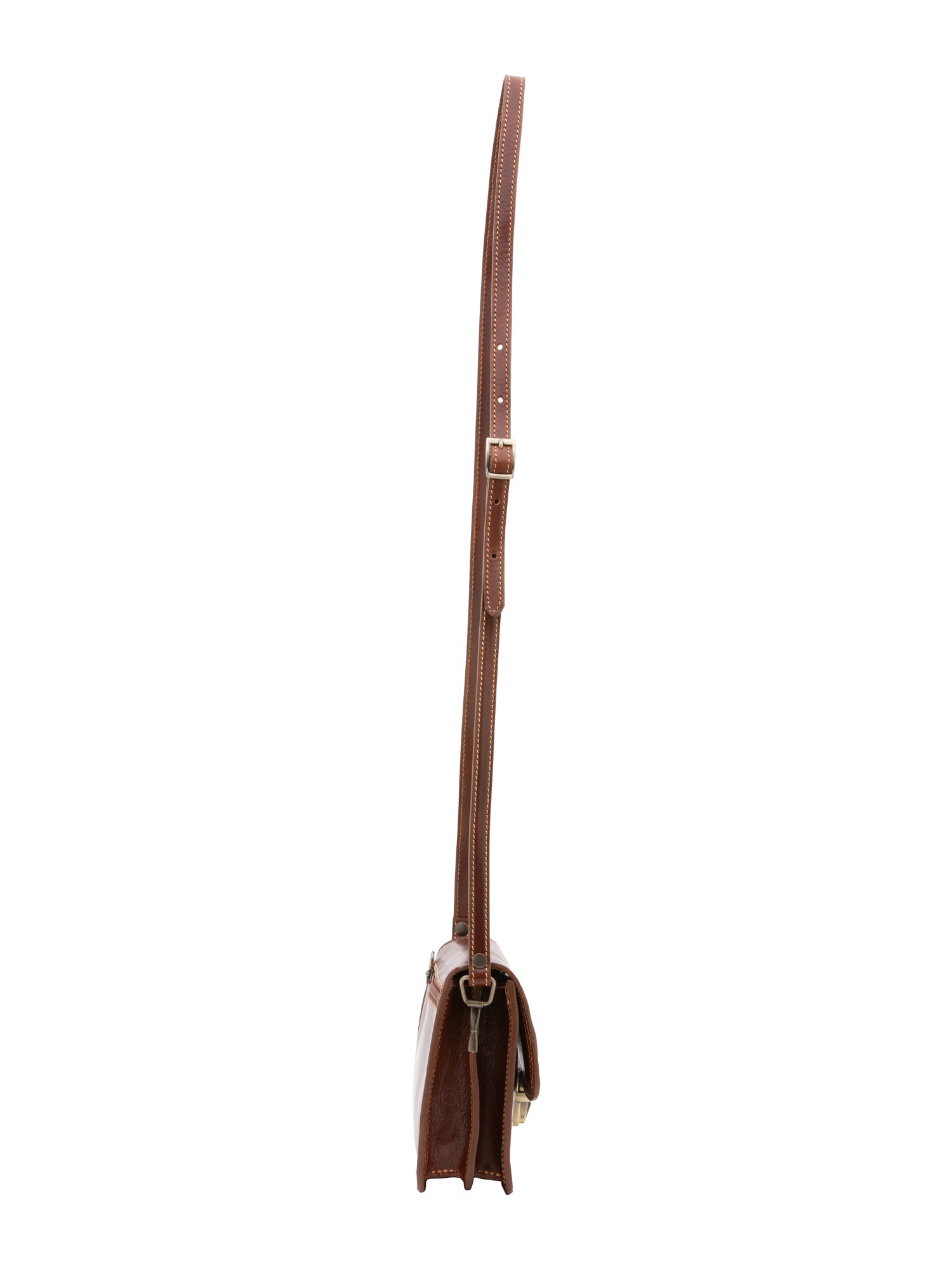 Crossbody bag I Fratelli Women Genuine leather -Rosso Marrone