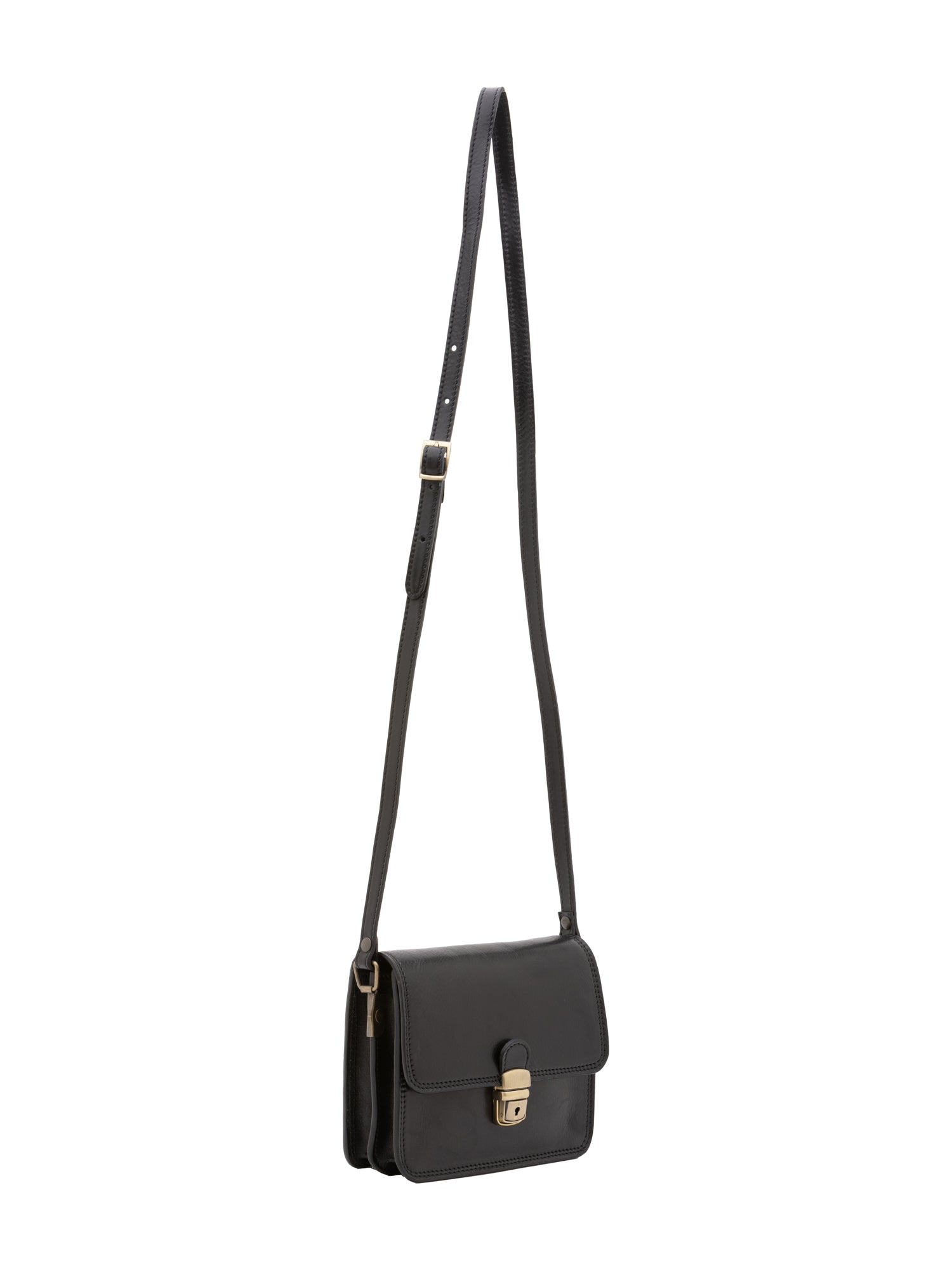 Crossbody bag I Fratelli Women Genuine leather -Rosso Nero