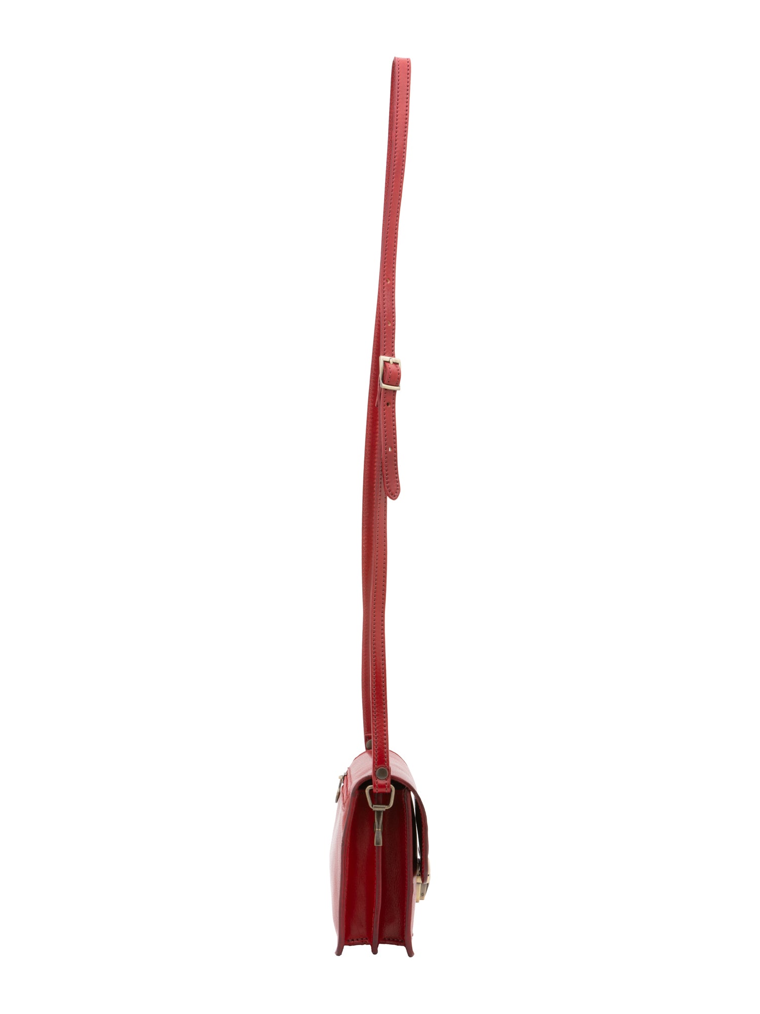 Crossbody bag I Fratelli Women Genuine leather -Rosso Rosso