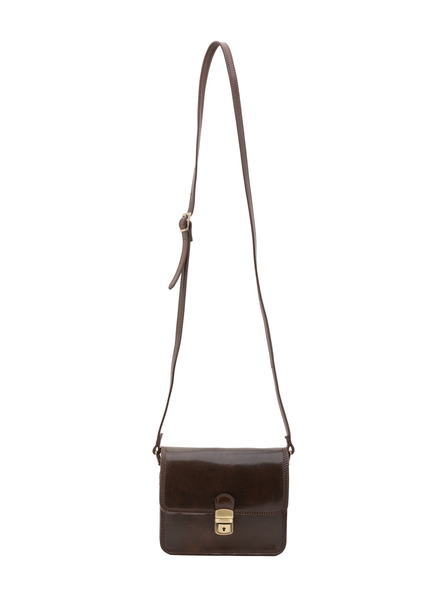 Crossbody bag I Fratelli Women Genuine leather -Rosso Testa di moro