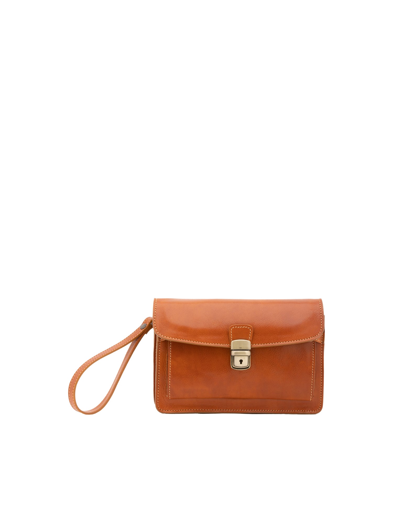Handbag I Fratelli Men Genuine leather -Marrone Cognac