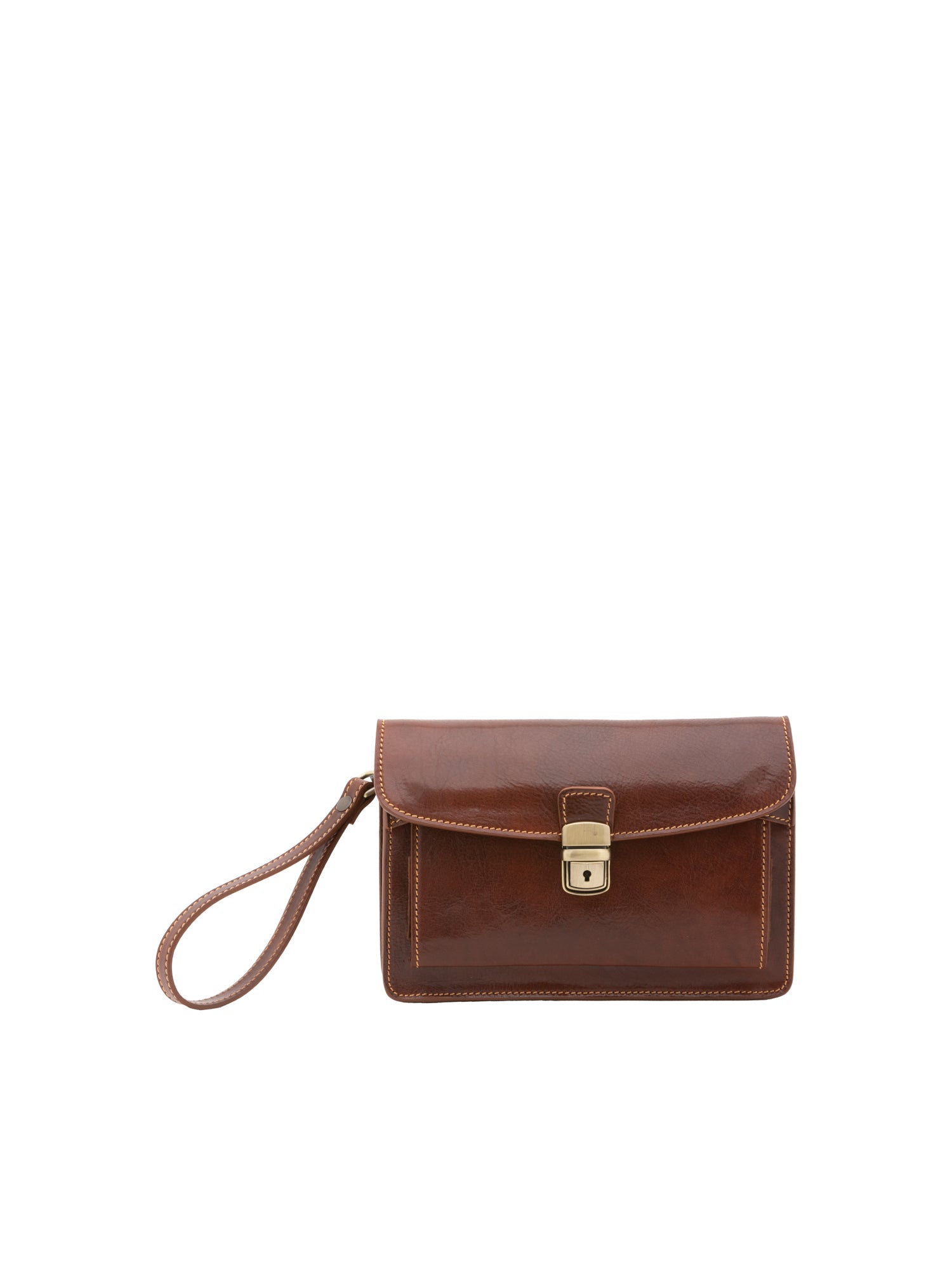 Handbag I Fratelli Men Genuine leather -Marrone Marrone