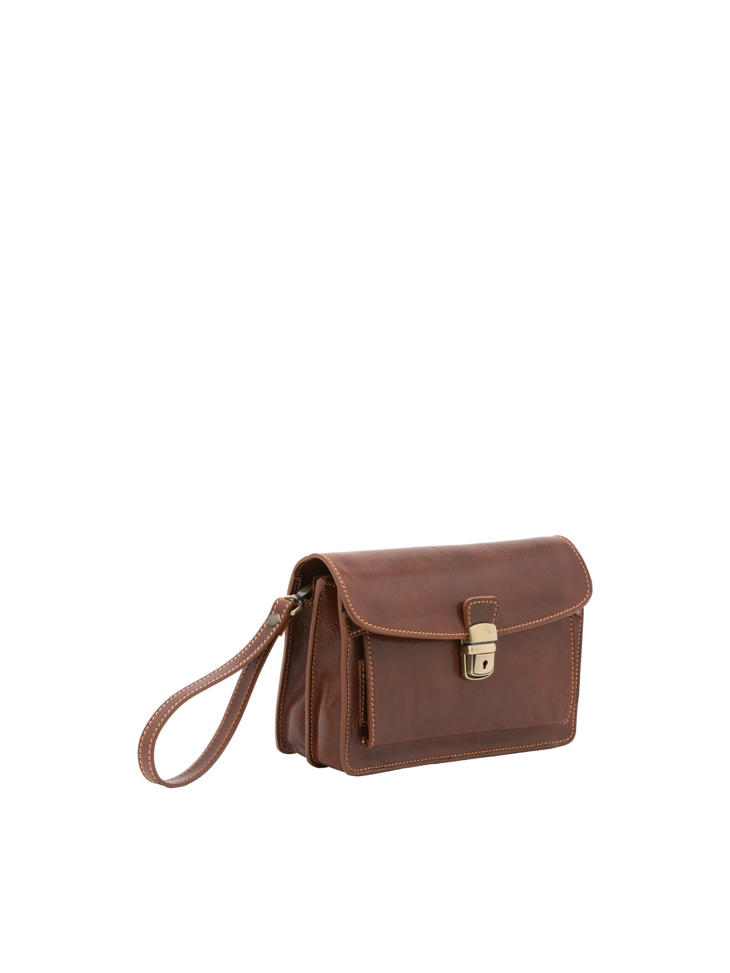 Handbag I Fratelli Men Genuine leather -Marrone Marrone