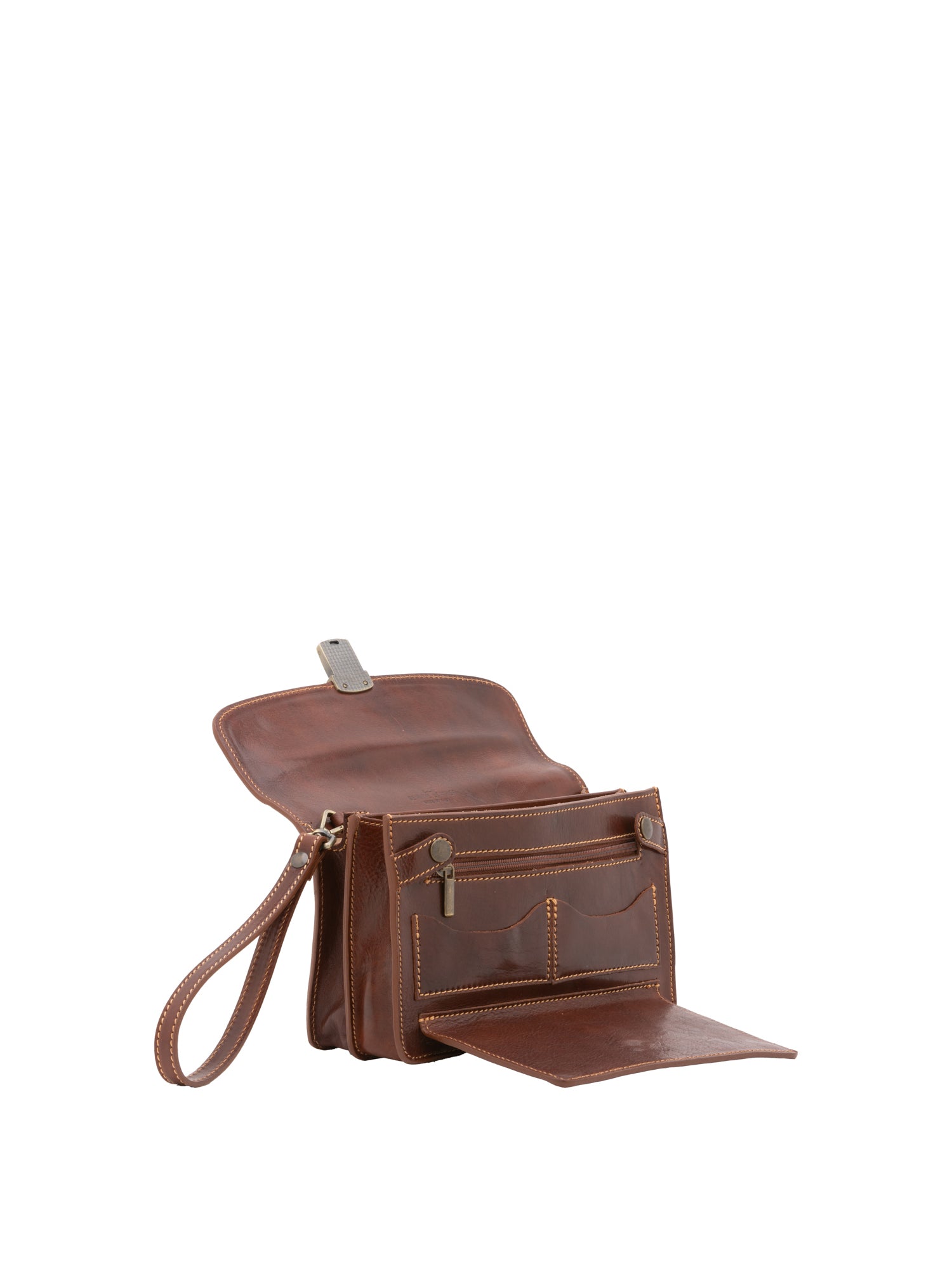 Handbag I Fratelli Men Genuine leather -Marrone Marrone