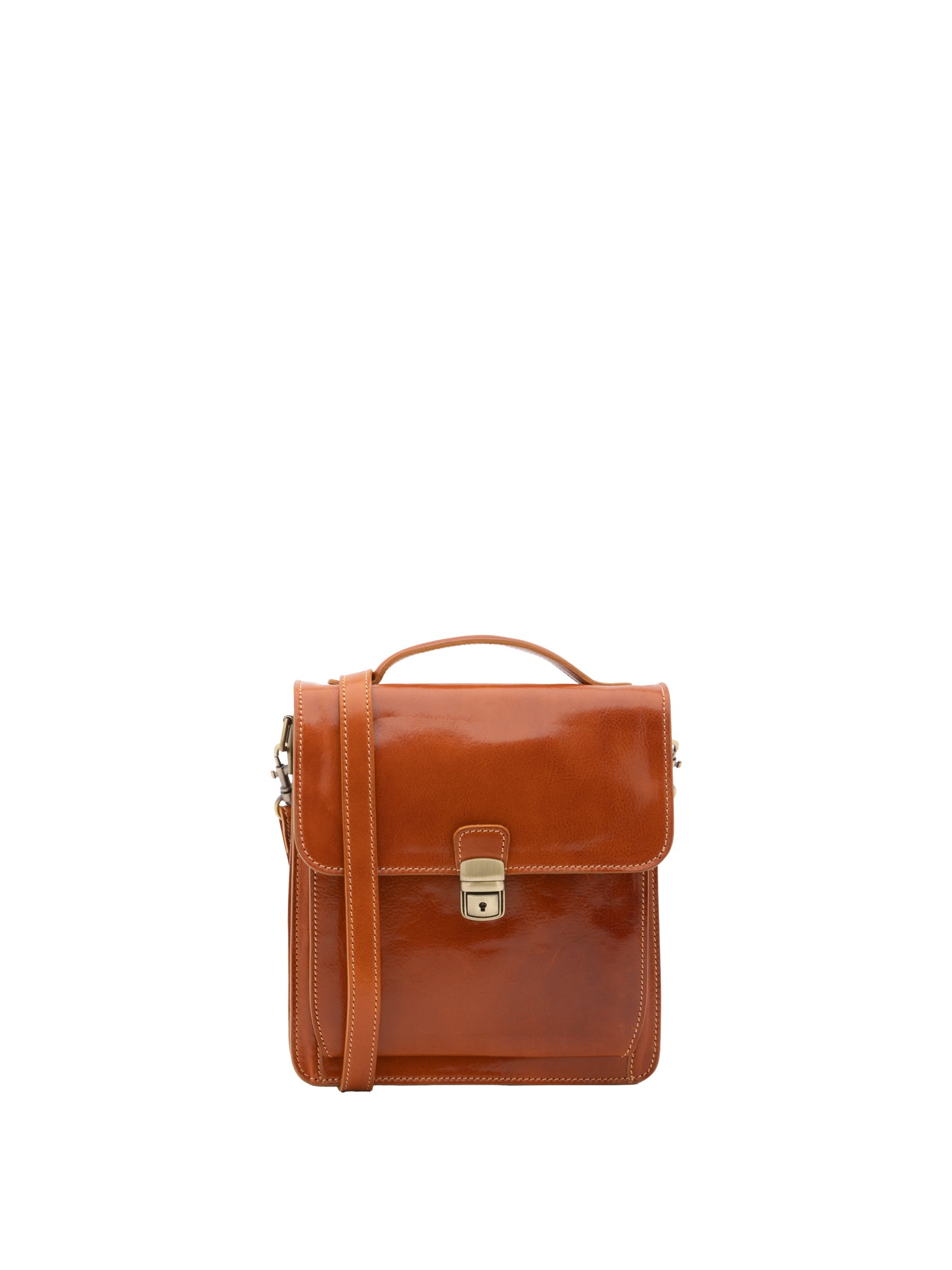 Crossbody bag I Fratelli Men Genuine leather -Tmoro Cognac