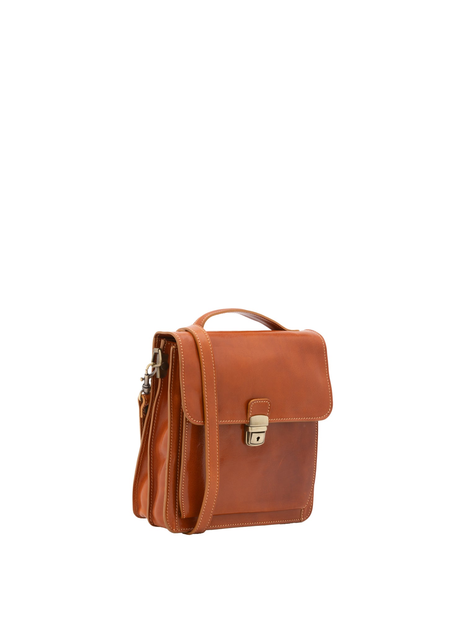 Crossbody bag I Fratelli Men Genuine leather -Tmoro Cognac