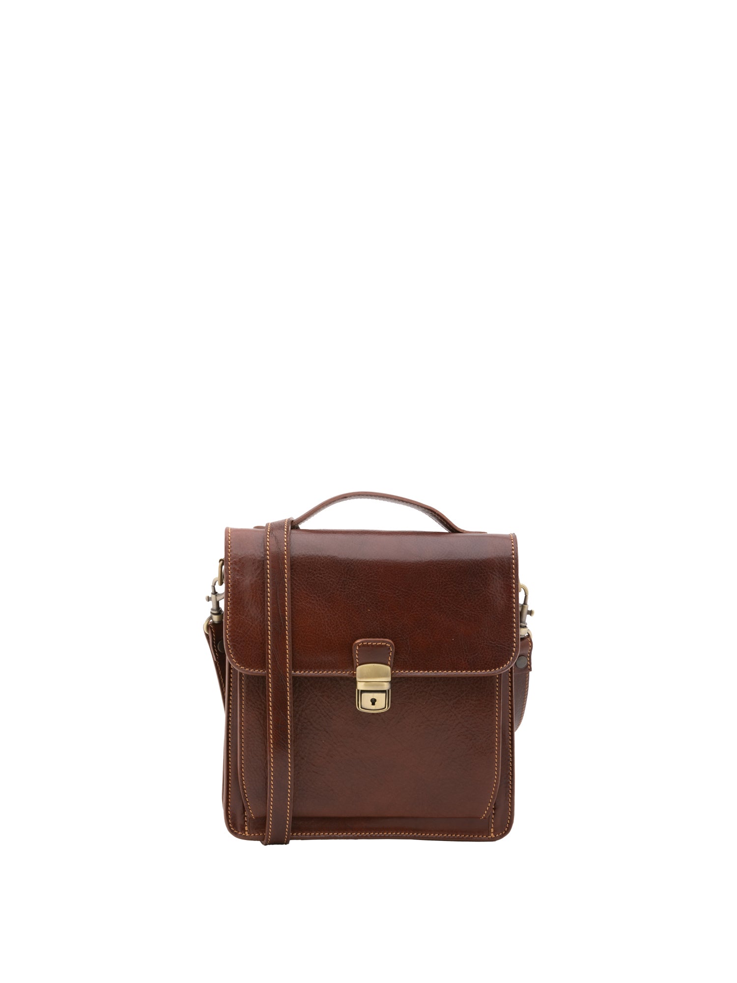 Crossbody bag I Fratelli Men Genuine leather -Tmoro Marrone