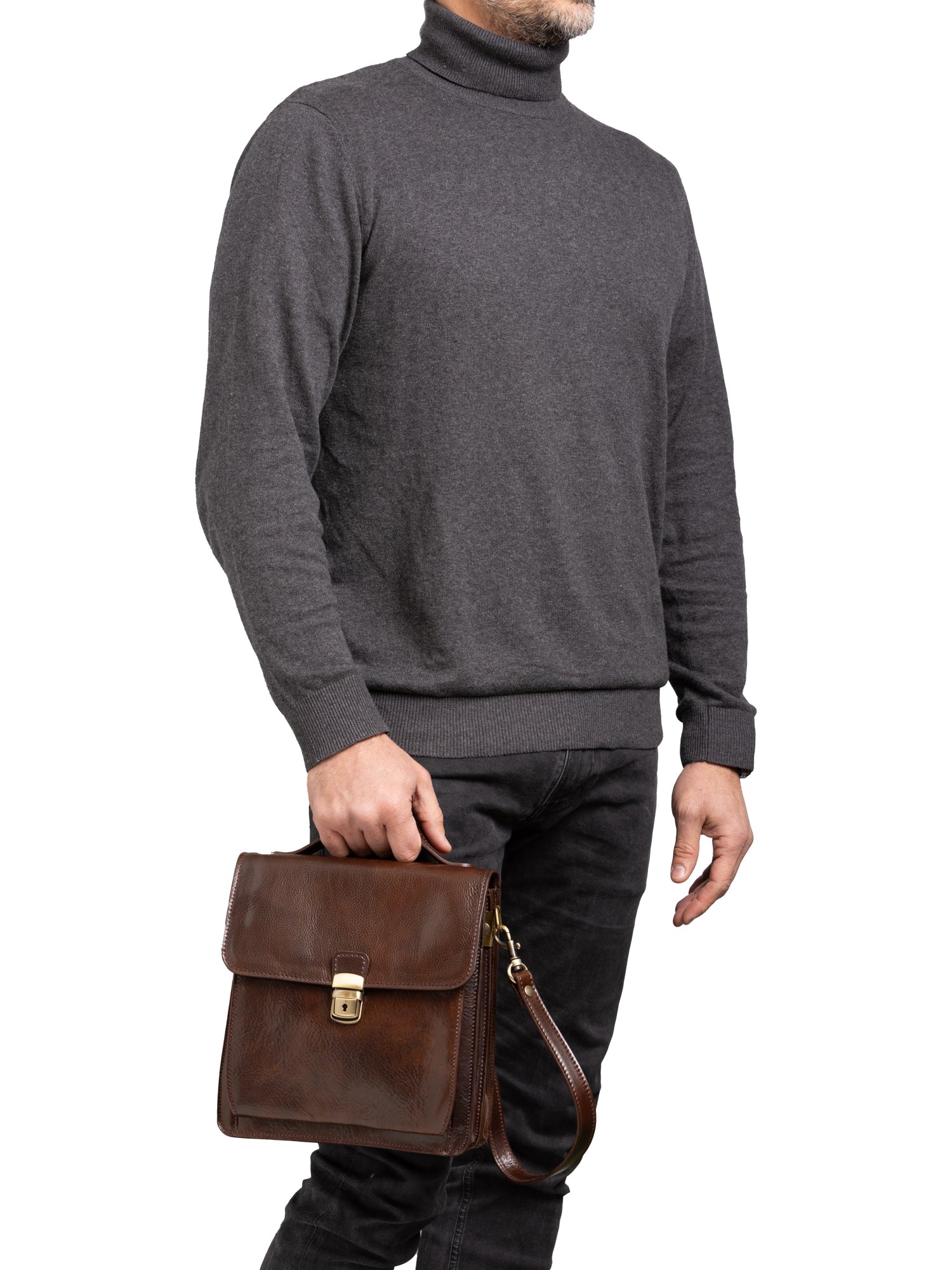 Crossbody bag I Fratelli Men Genuine leather -Tmoro Testa di moro