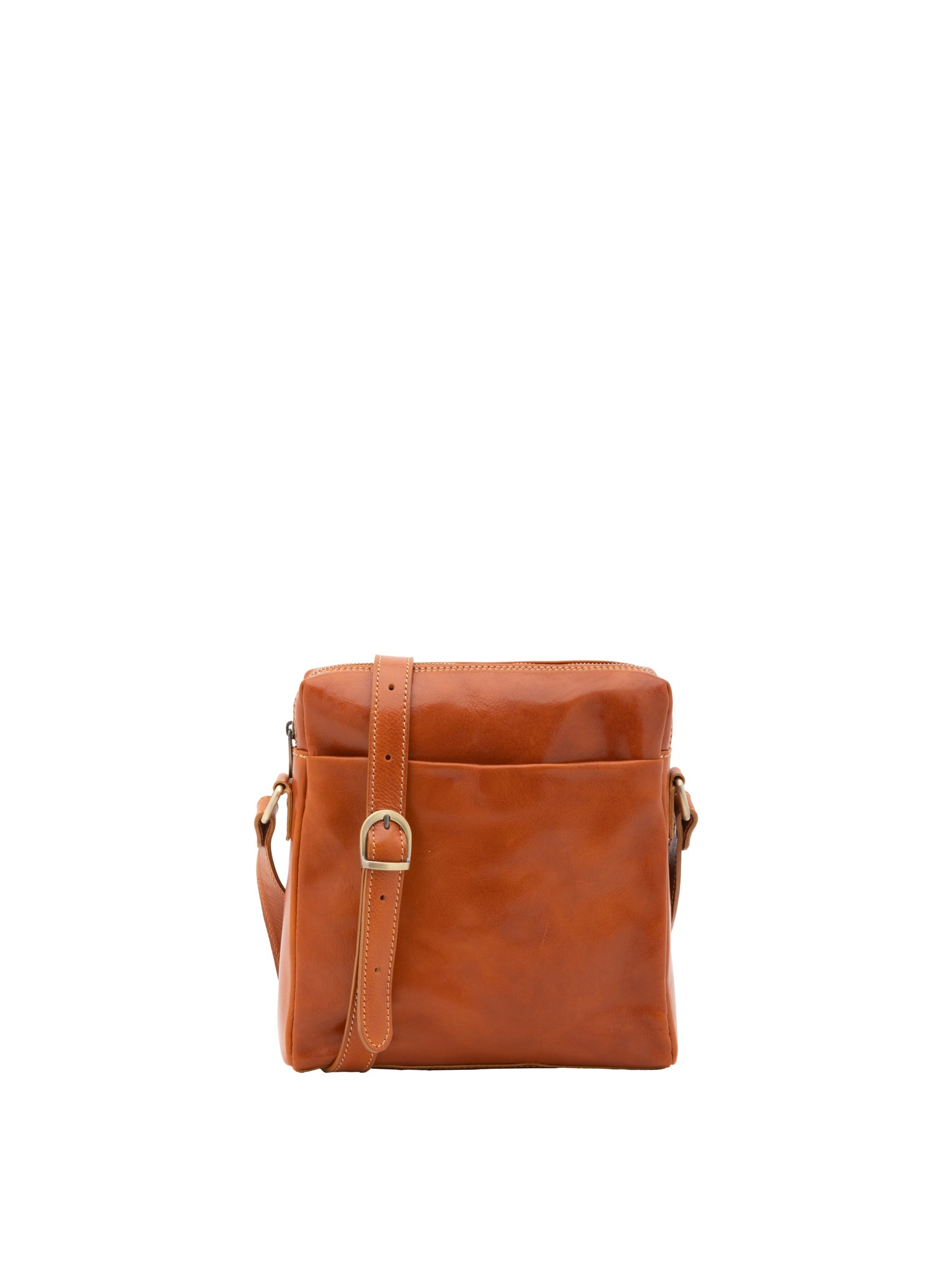 Crossbody bag I Fratelli Men Genuine leather -Verde Cognac