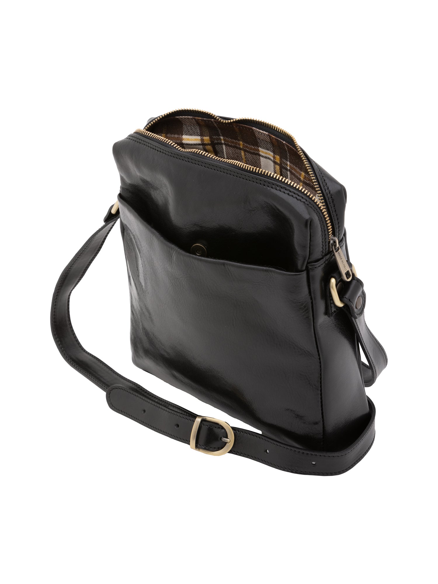 Crossbody bag I Fratelli Men Genuine leather -Verde Nero