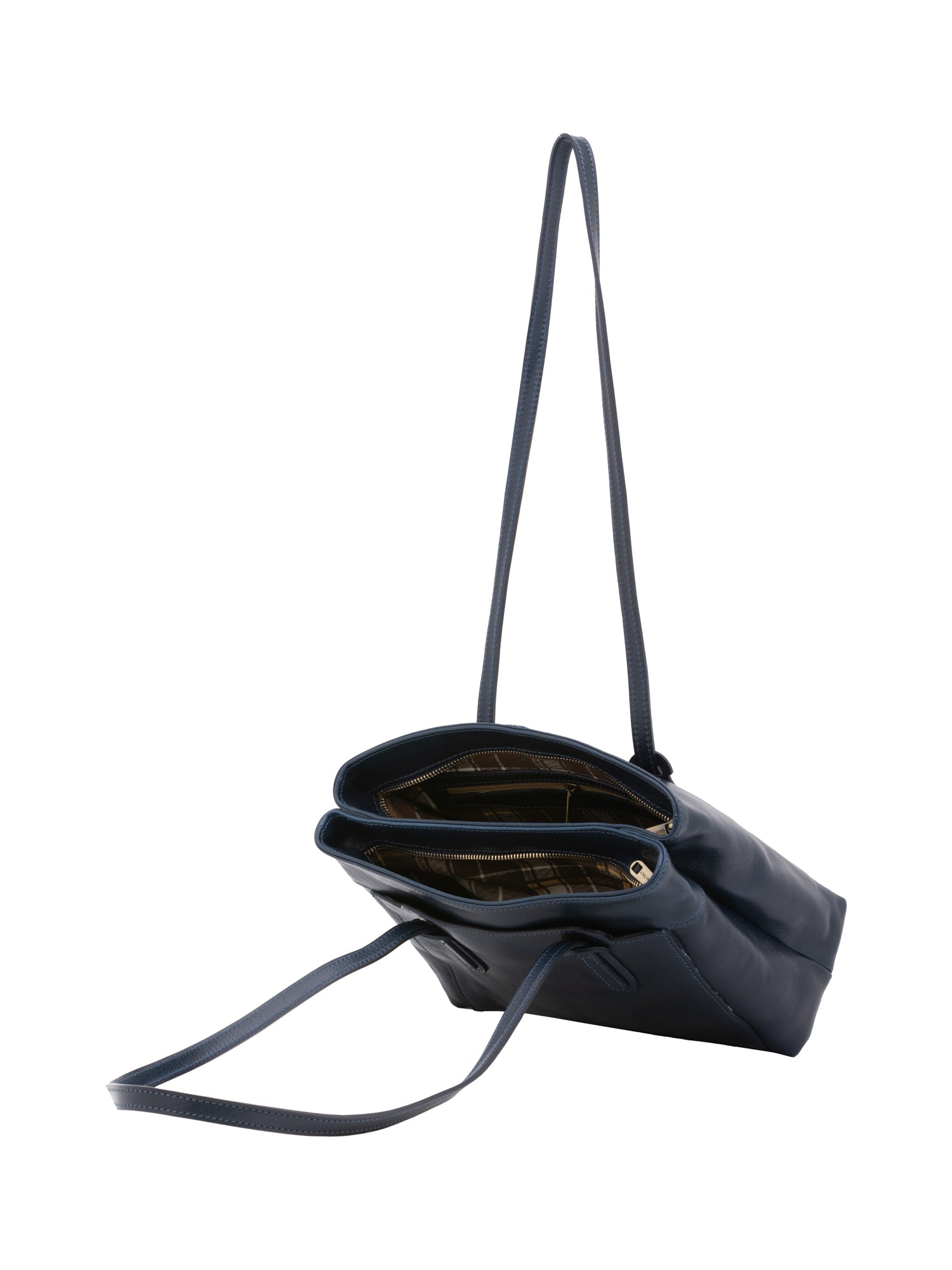 Shoulder Bag I Fratelli Women Genuine leather -Nero Blu