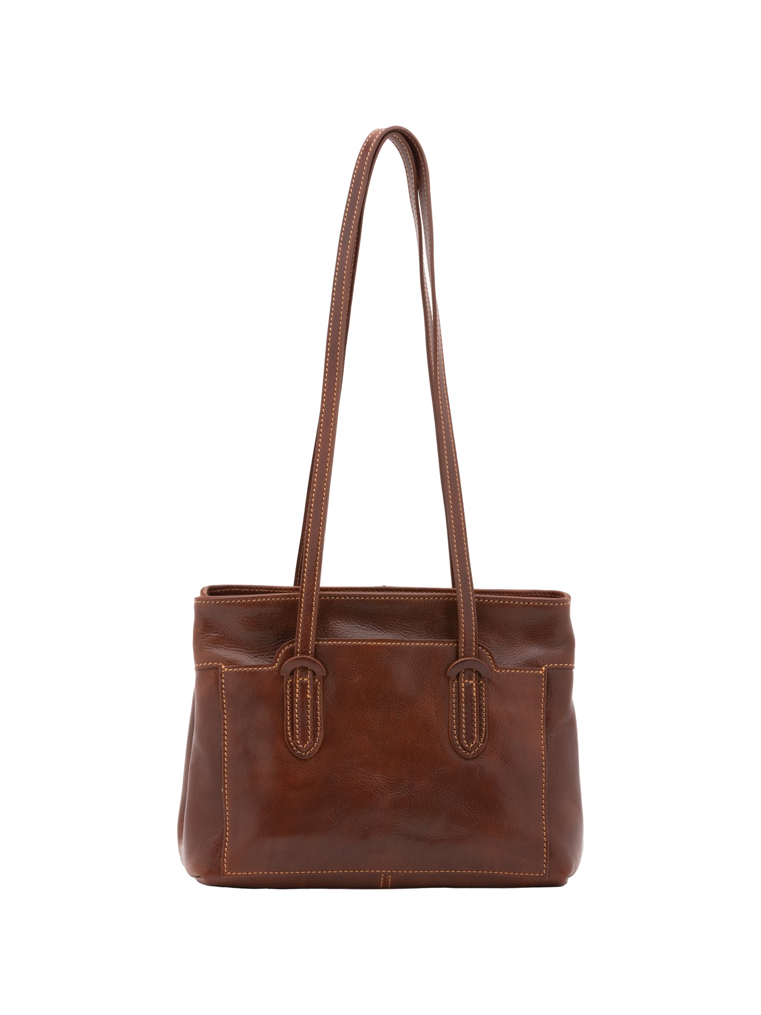 Shoulder Bag I Fratelli Women Genuine leather -Nero Marrone