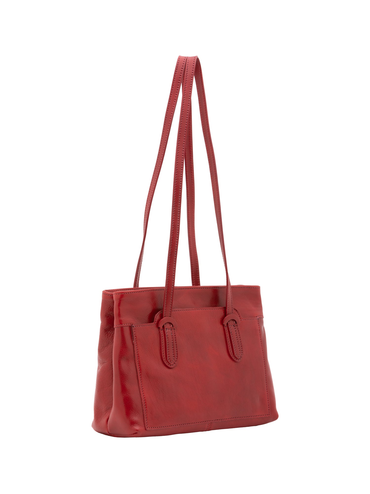 Shoulder Bag I Fratelli Women Genuine leather -Nero Rosso