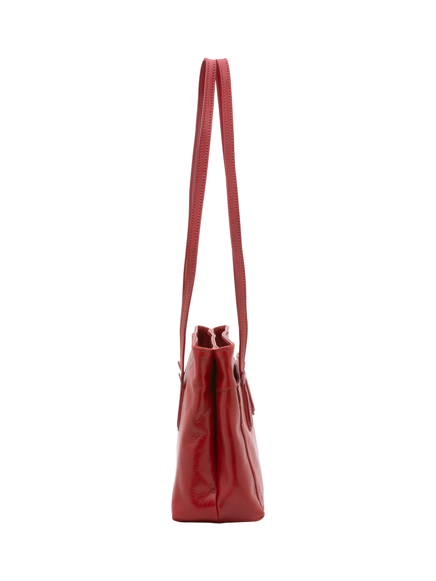 Shoulder Bag I Fratelli Women Genuine leather -Nero Rosso