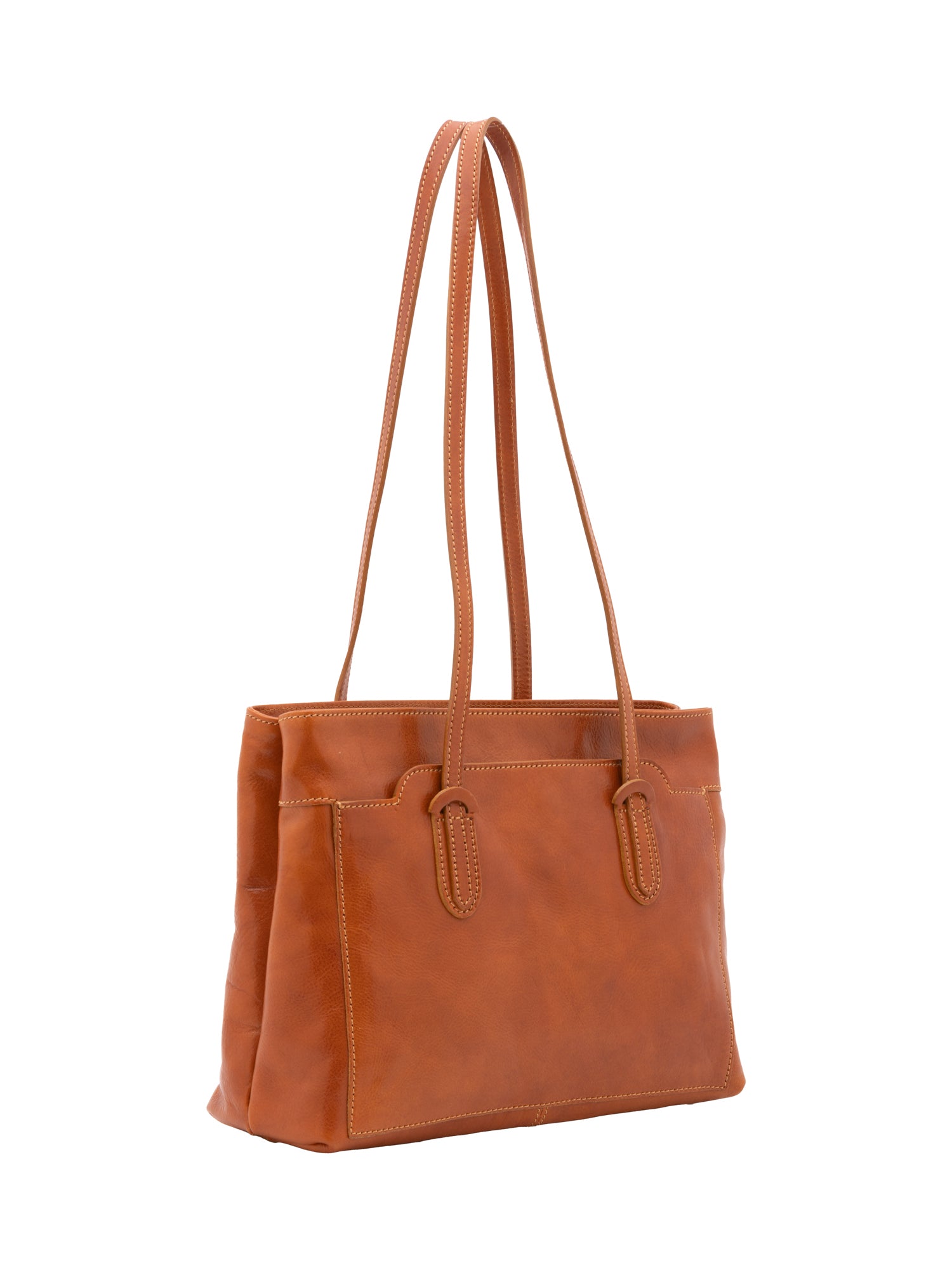 Shoulder Bag I Fratelli Women Genuine leather -Nero Cognac