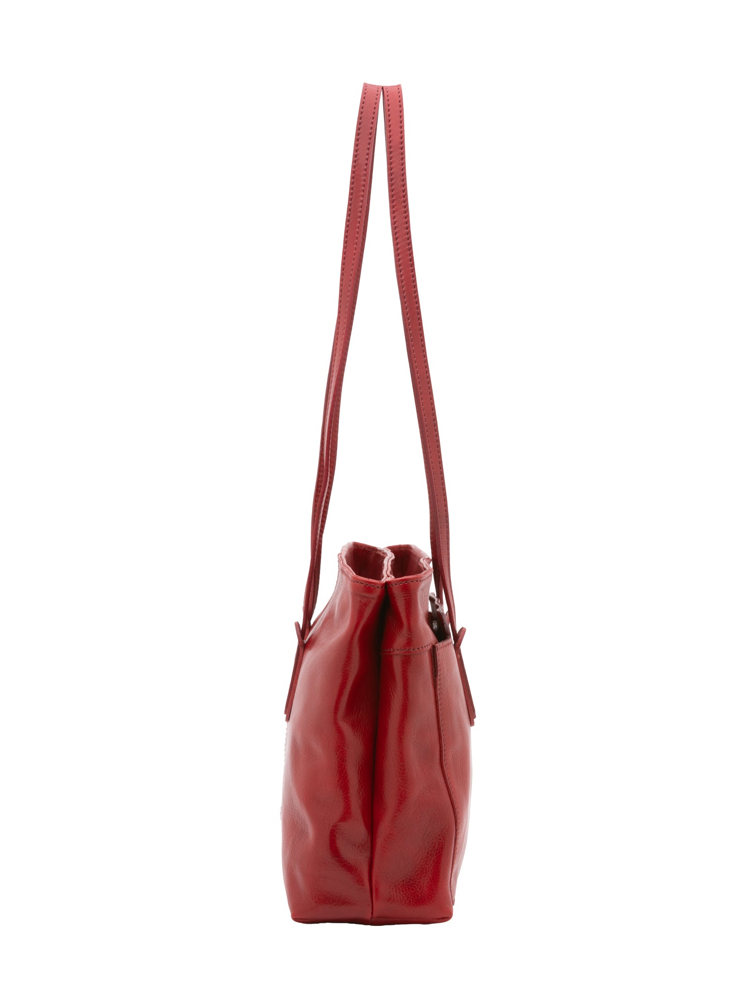 Shoulder Bag I Fratelli Women Genuine leather -Nero Rosso