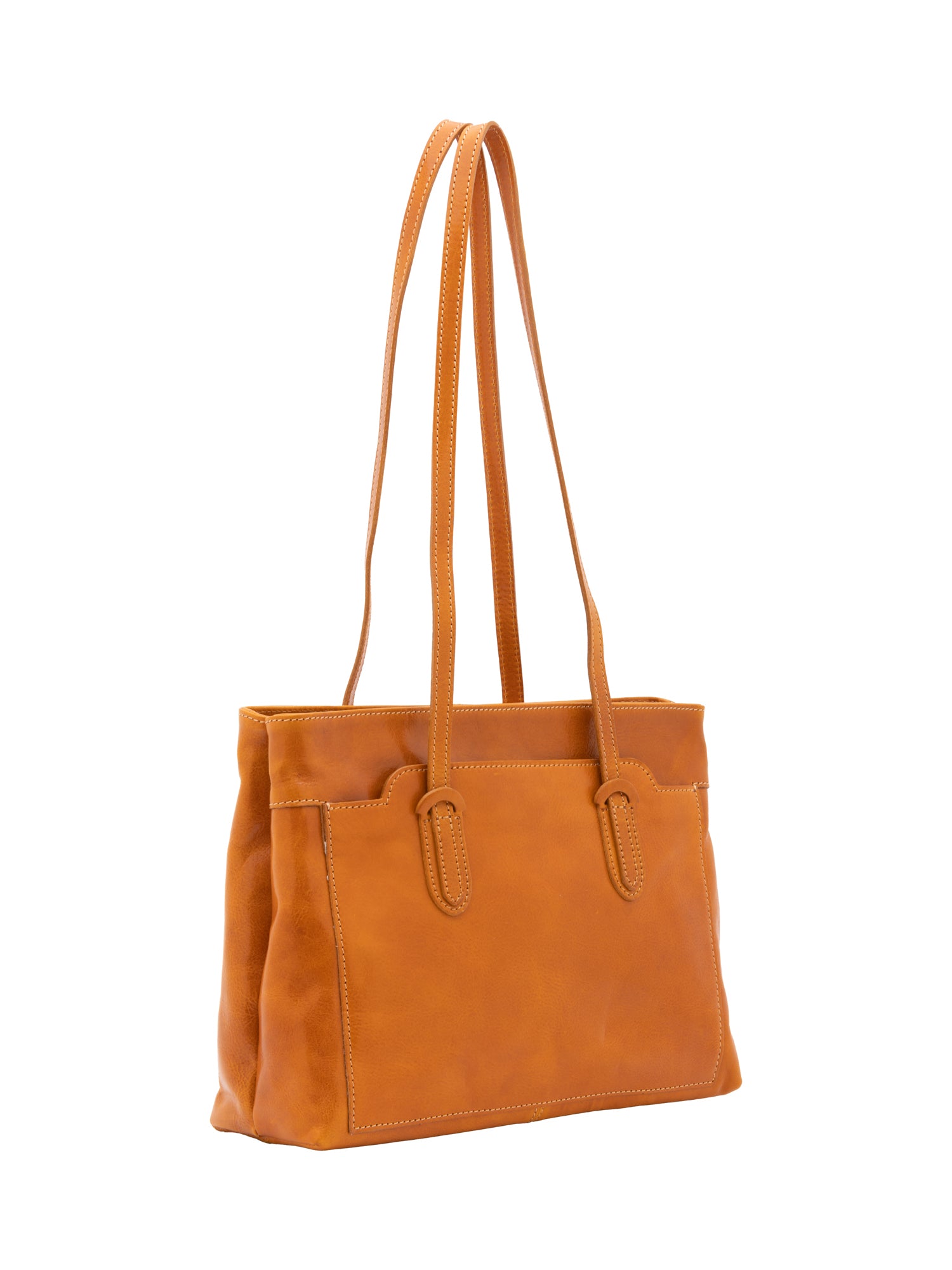 Shoulder Bag I Fratelli Women Genuine leather -Nero Senape