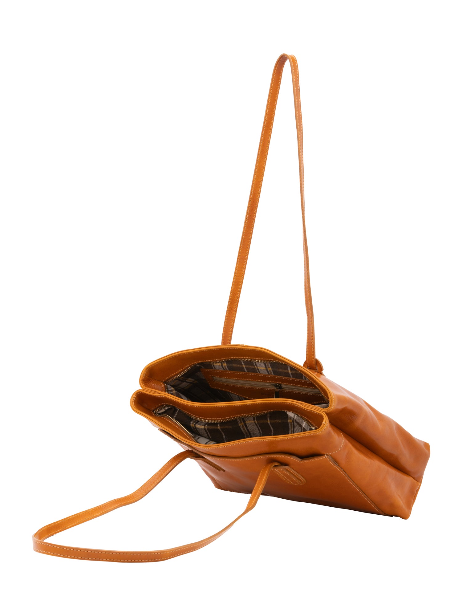 Shoulder Bag I Fratelli Women Genuine leather -Nero Senape