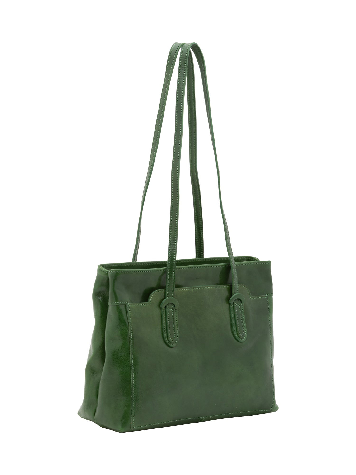 Shoulder Bag I Fratelli Women Genuine leather -Nero Verde