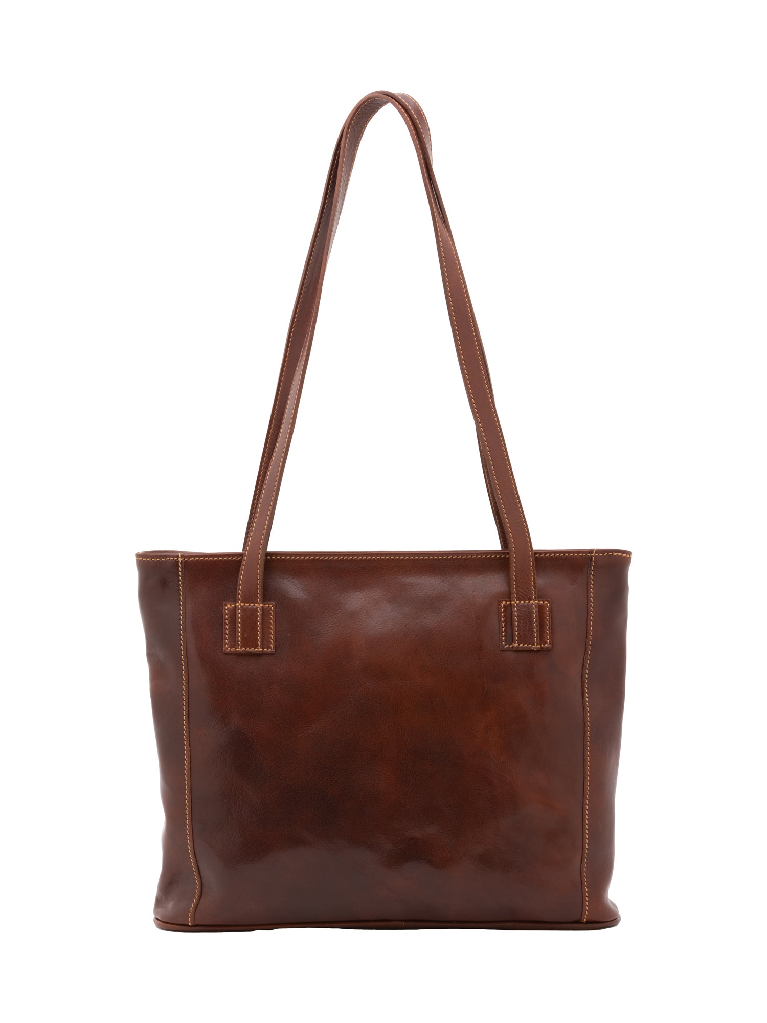Shoulder Bag I Fratelli Women Genuine leather -Cognac Marrone