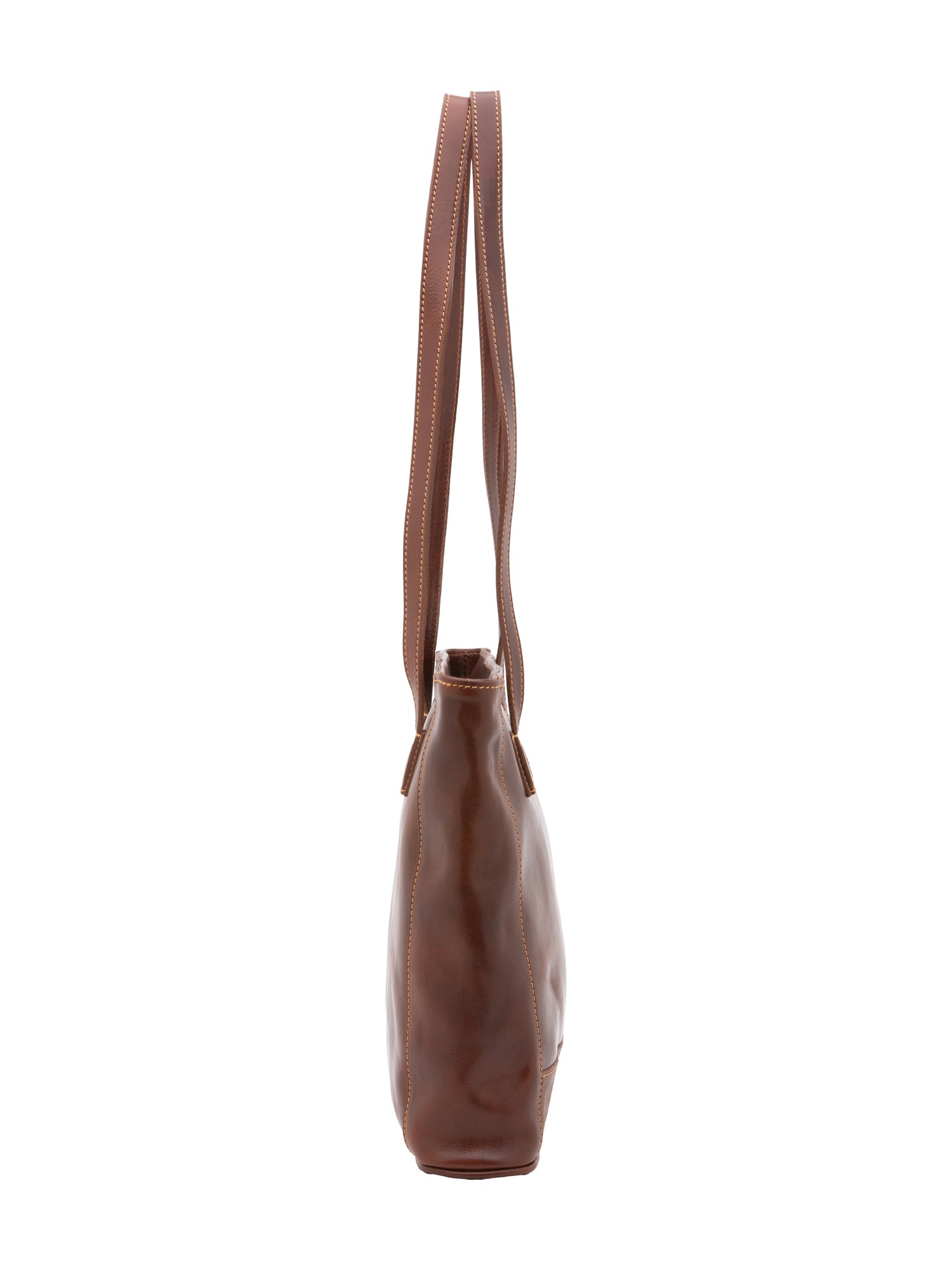 Shoulder Bag I Fratelli Women Genuine leather -Cognac Marrone