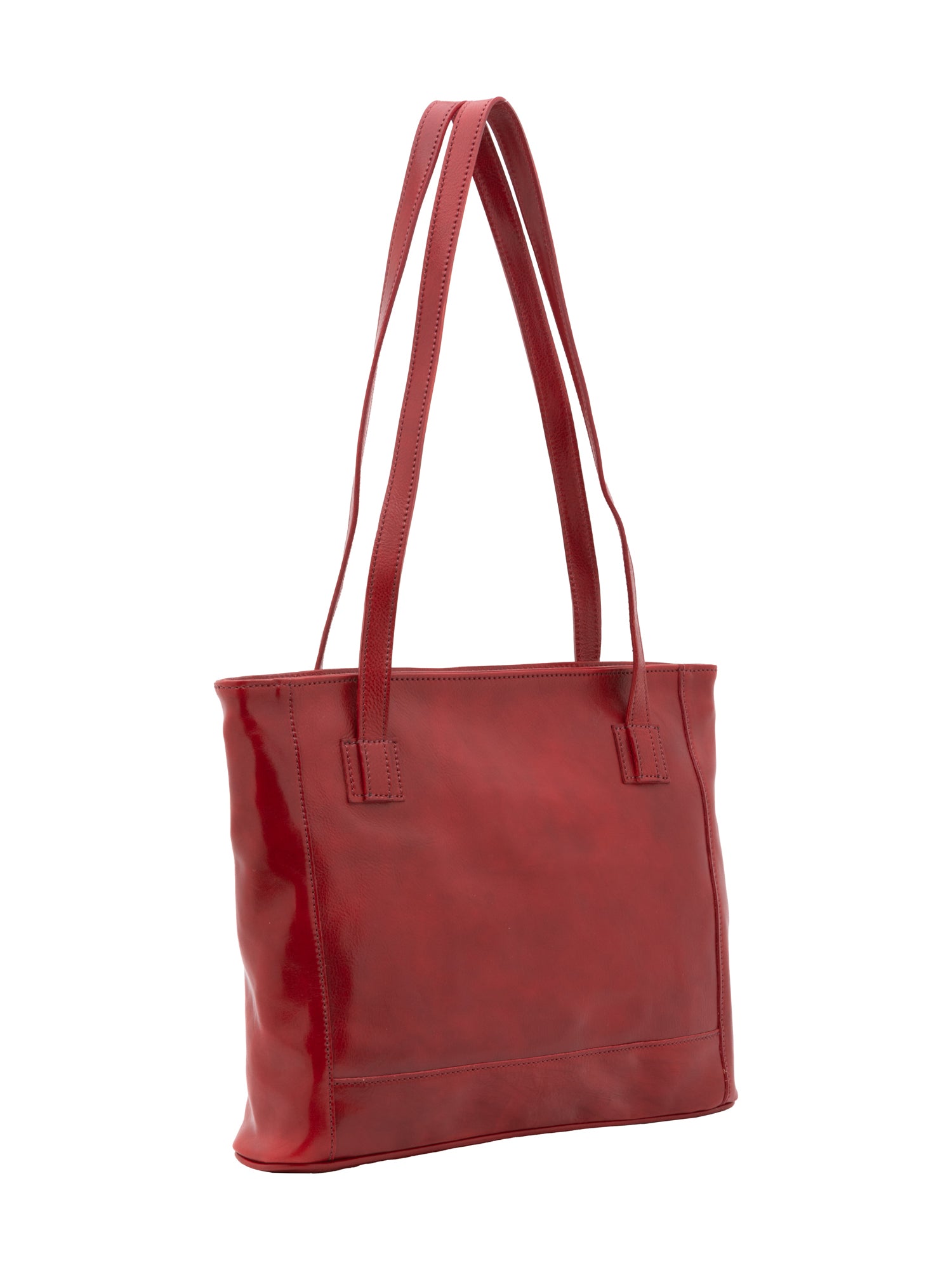 Shoulder Bag I Fratelli Women Genuine leather -Cognac Rosso