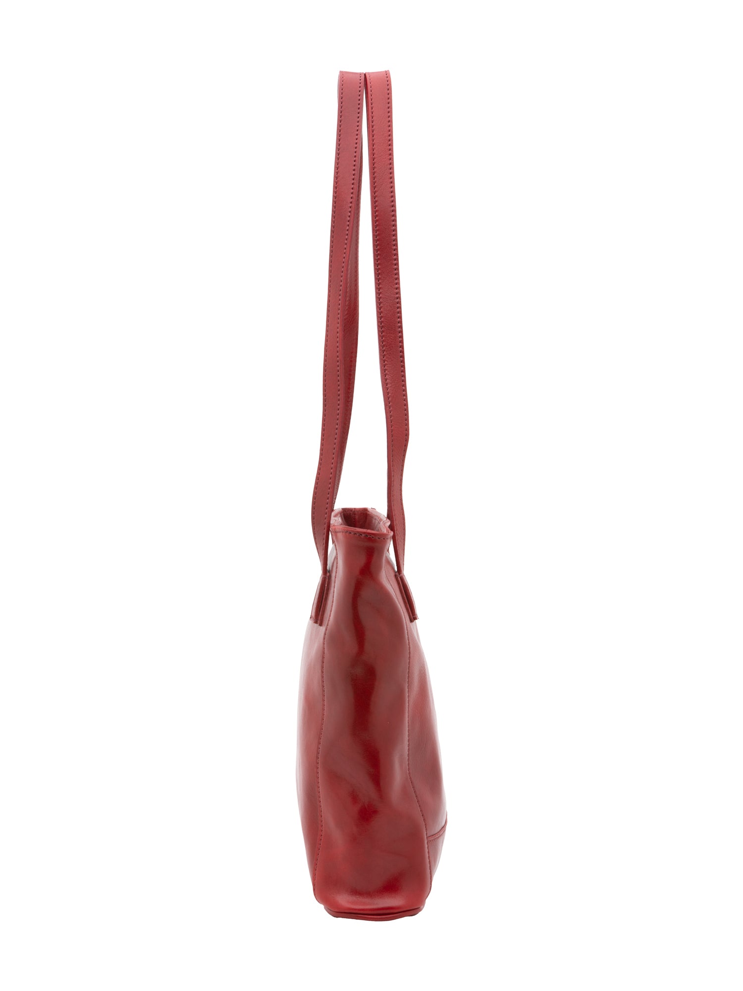 Shoulder Bag I Fratelli Women Genuine leather -Cognac Rosso