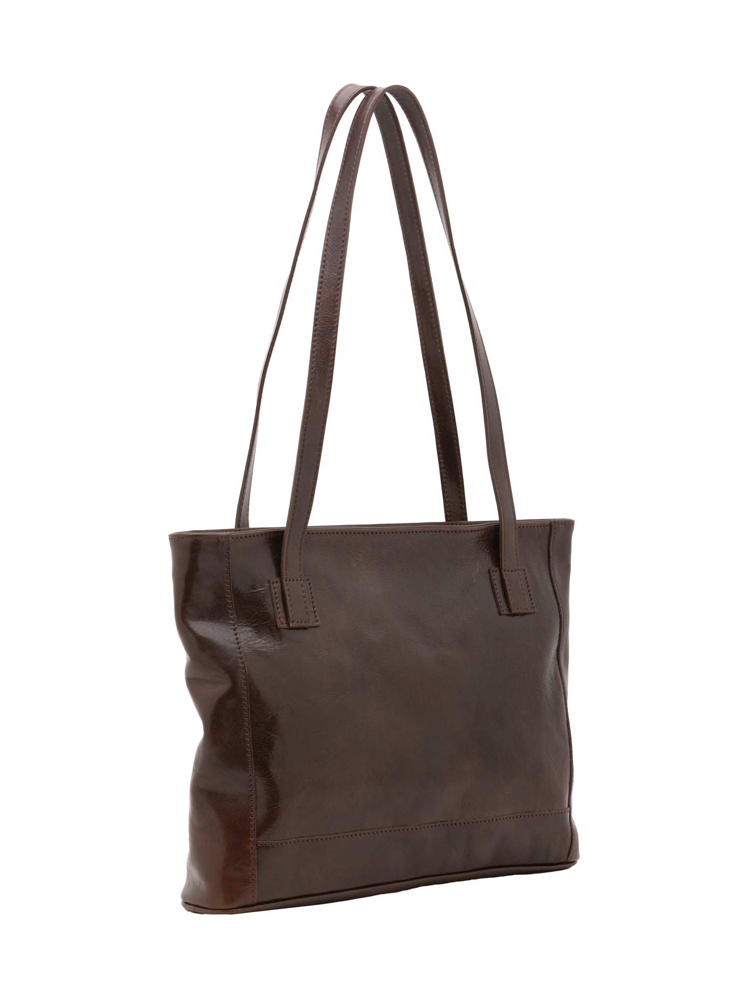 Shoulder Bag I Fratelli Women Genuine leather -Cognac Testa di moro