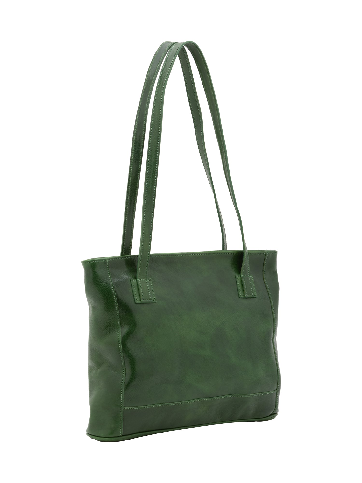 Shoulder Bag I Fratelli Women Genuine leather -Cognac Verde