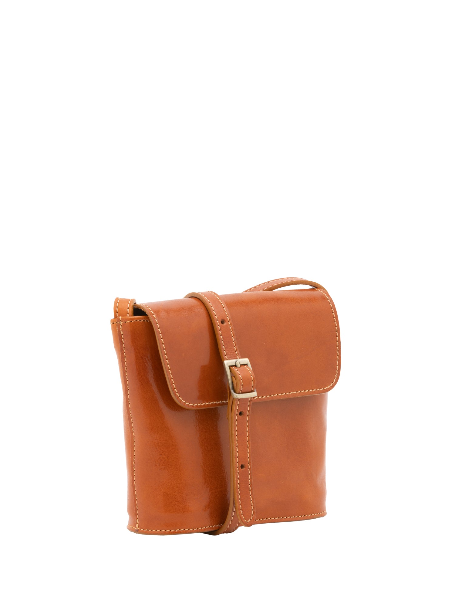 Crossbody bag I Fratelli Men Genuine leather -Marrone Cognac