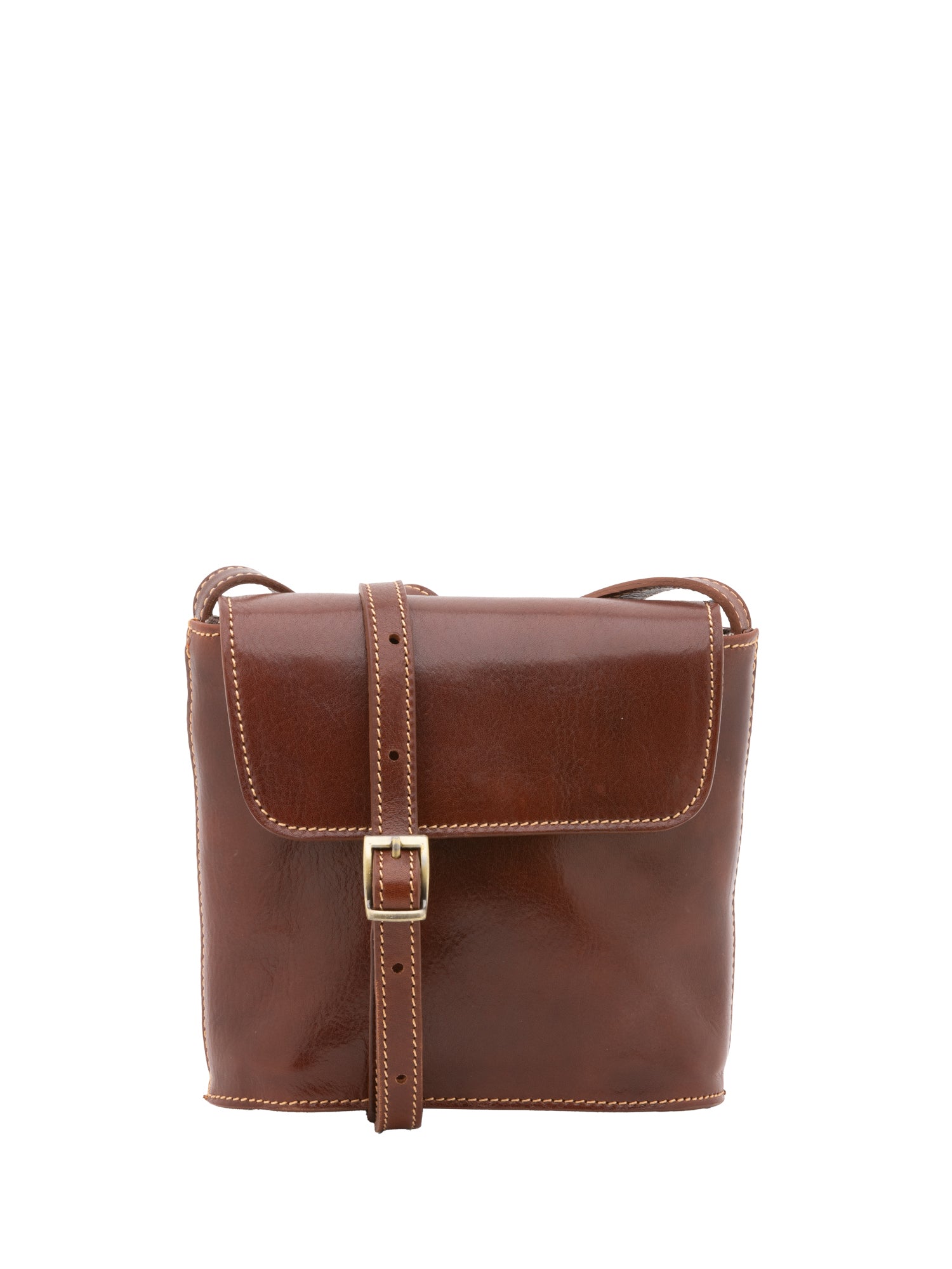 Crossbody bag I Fratelli Men Genuine leather -Marrone Marrone