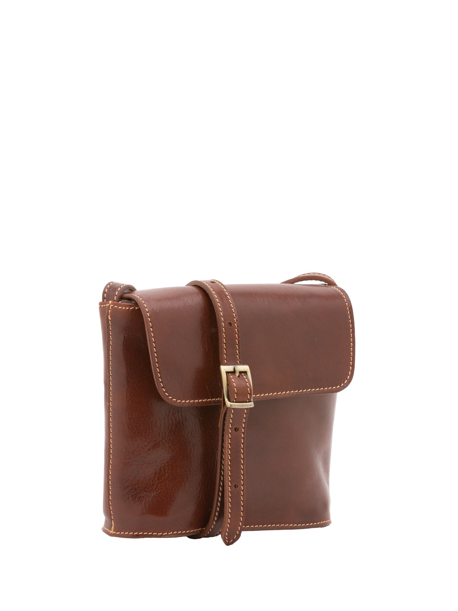 Crossbody bag I Fratelli Men Genuine leather -Marrone Marrone
