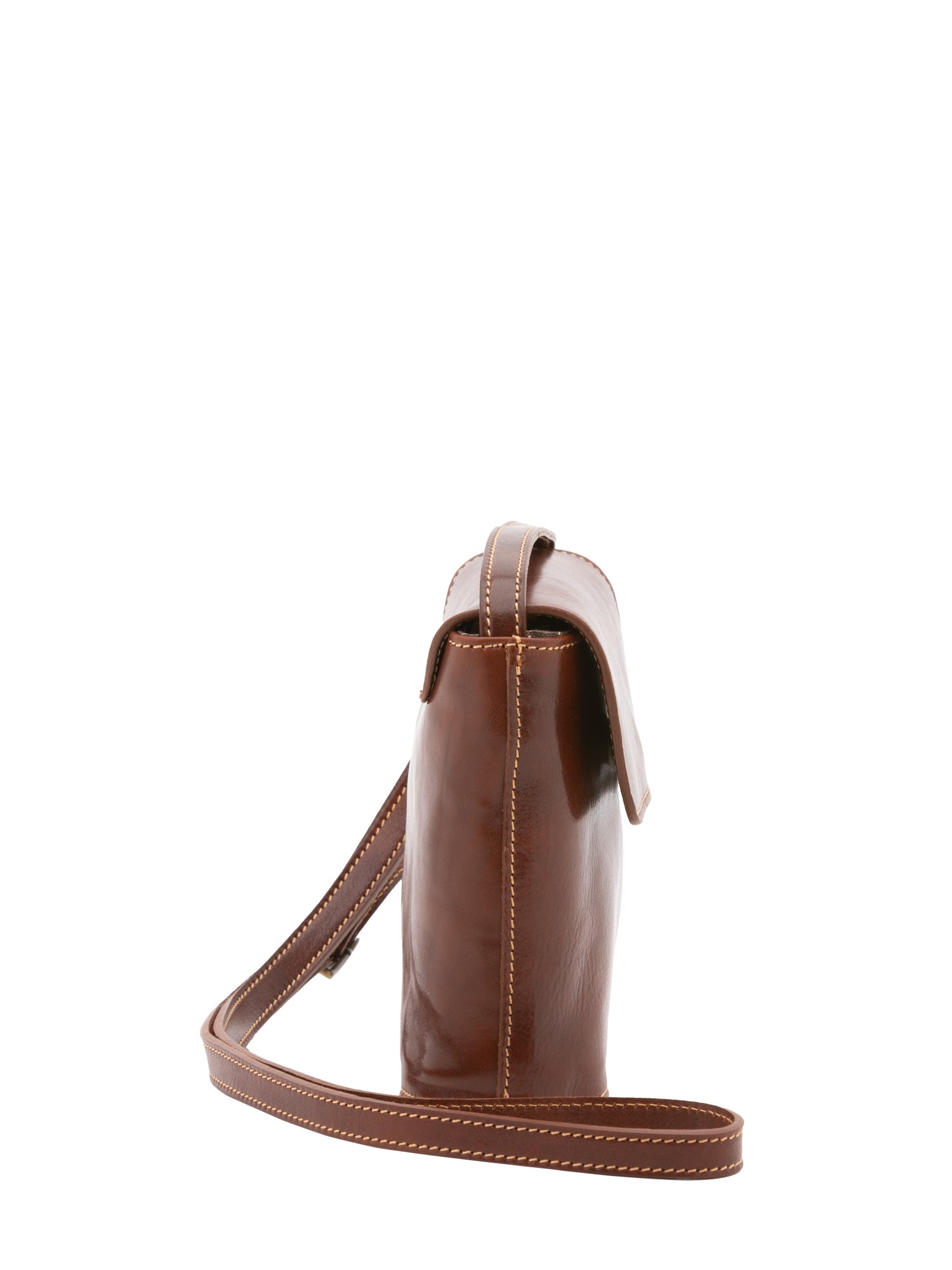 Crossbody bag I Fratelli Men Genuine leather -Marrone Marrone