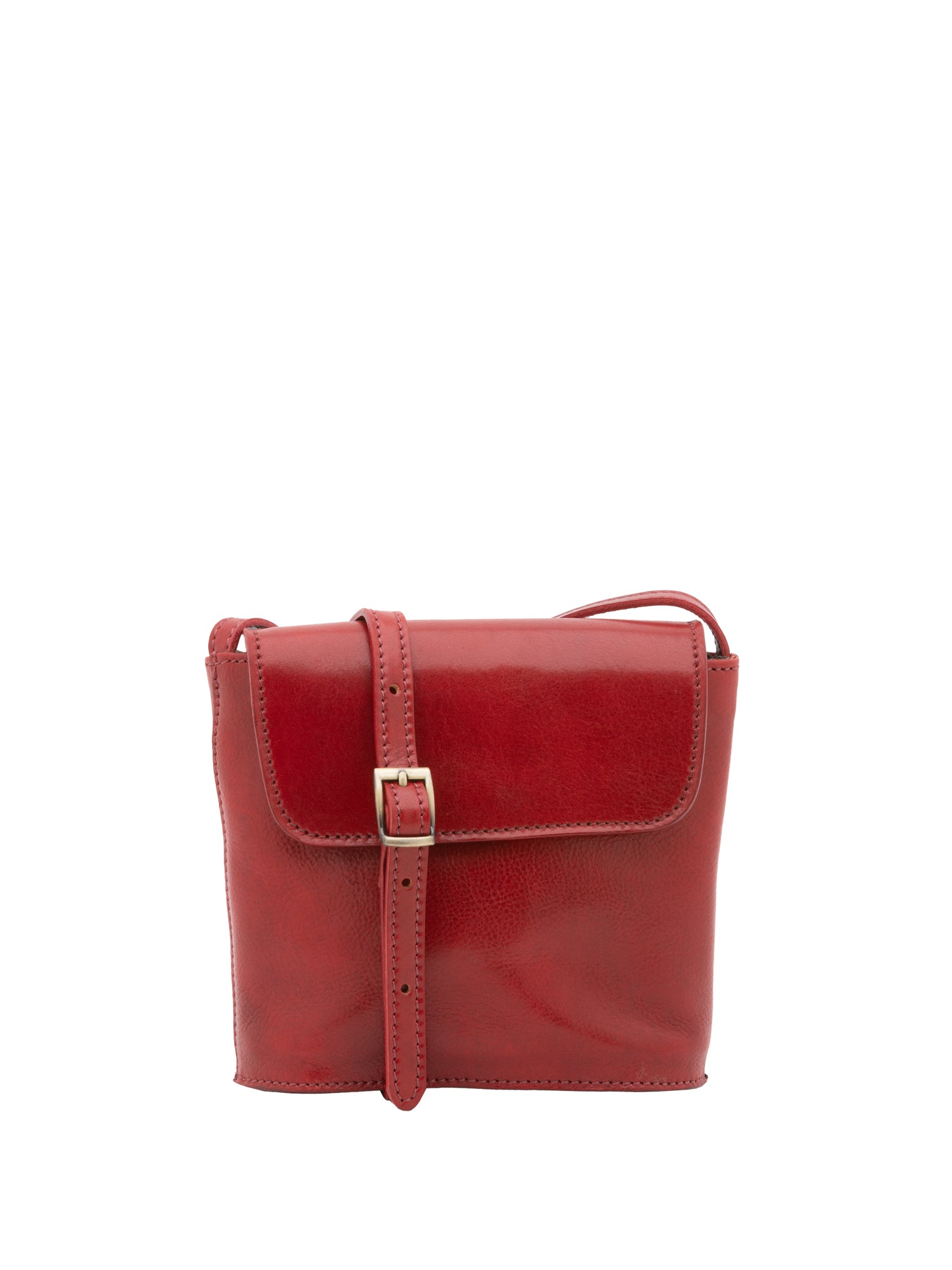 Crossbody bag I Fratelli Men Genuine leather -Marrone Rosso