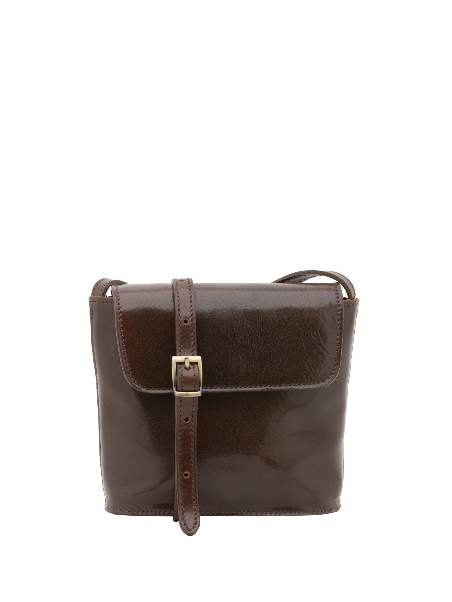 Crossbody bag I Fratelli Men Genuine leather -Marrone Testa di moro