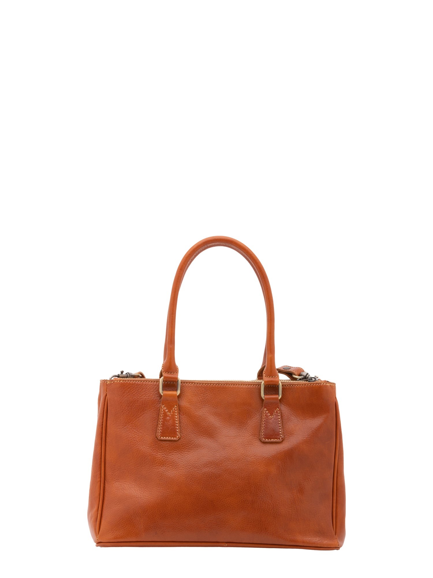 Crossbody bag I Fratelli Women Genuine leather -Marrone Cognac