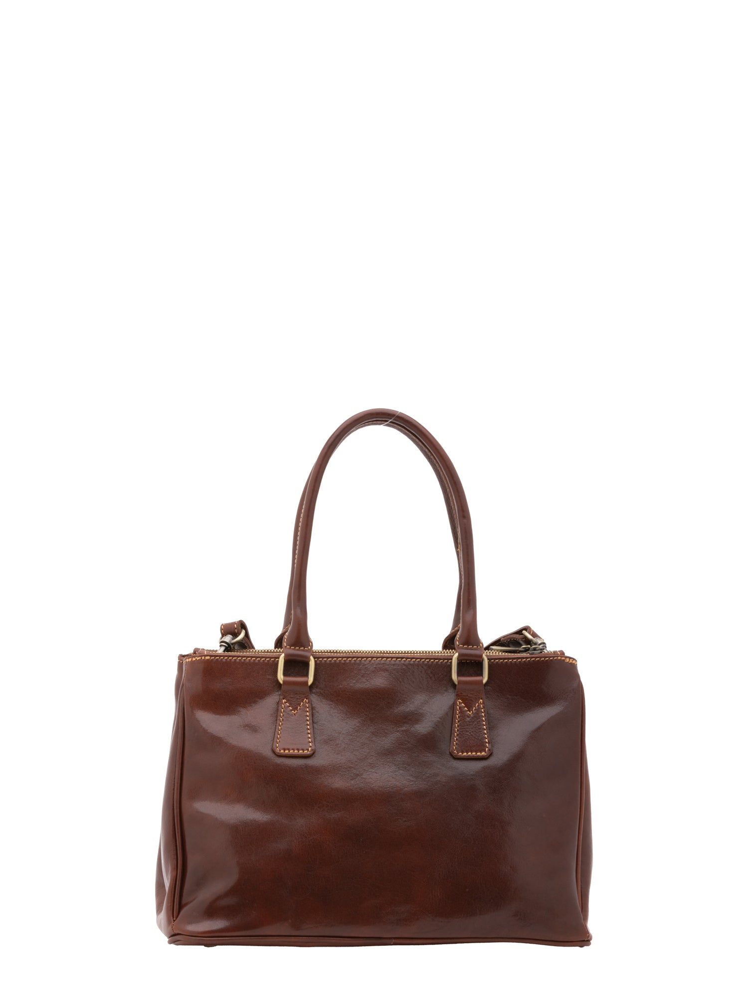 Crossbody bag I Fratelli Women Genuine leather -Marrone Marrone